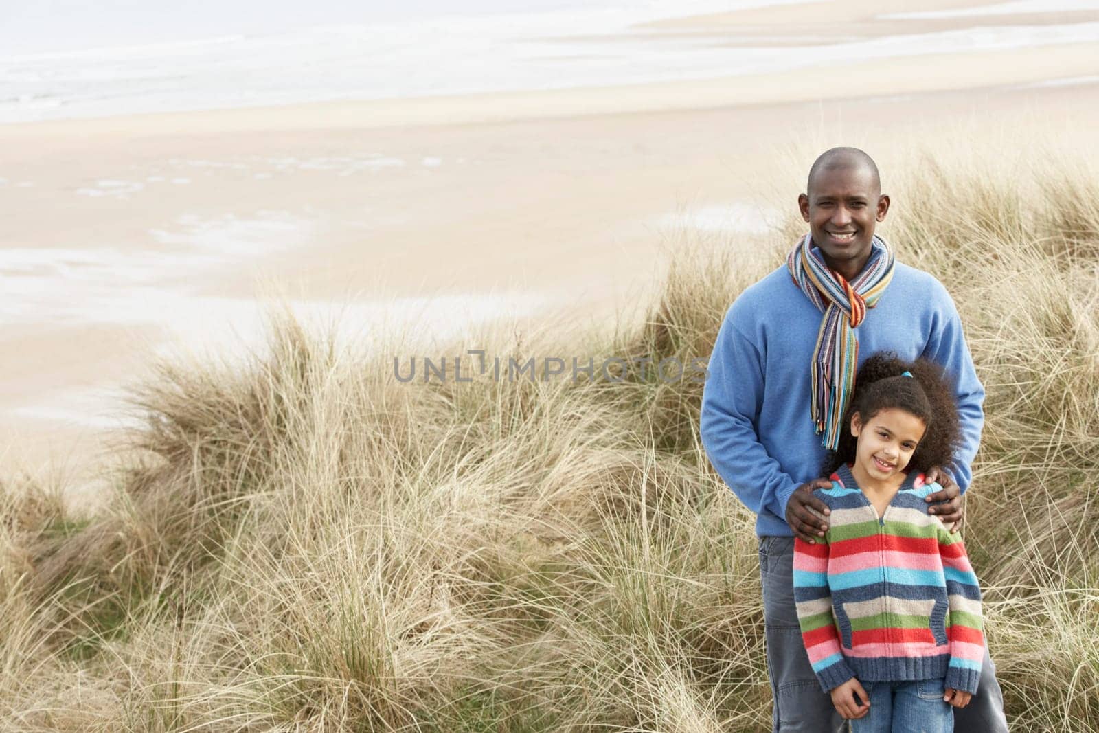 Black Family on a beach