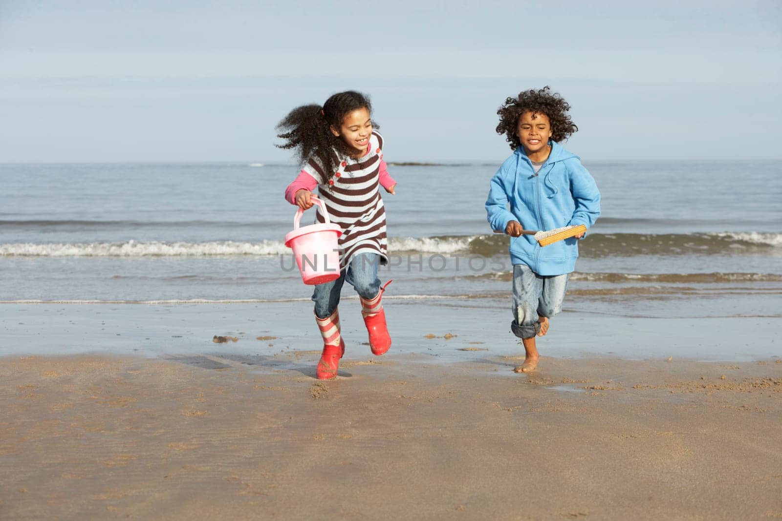 Black Family on a beach
