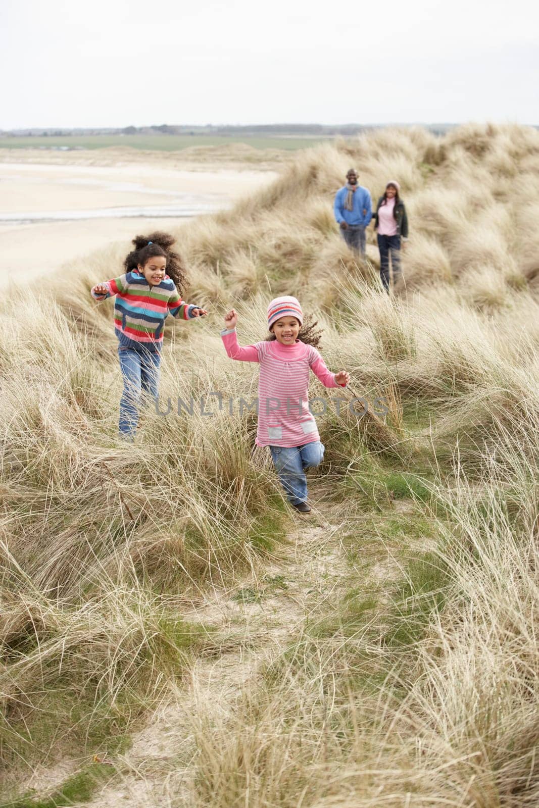 Black Family on a beach