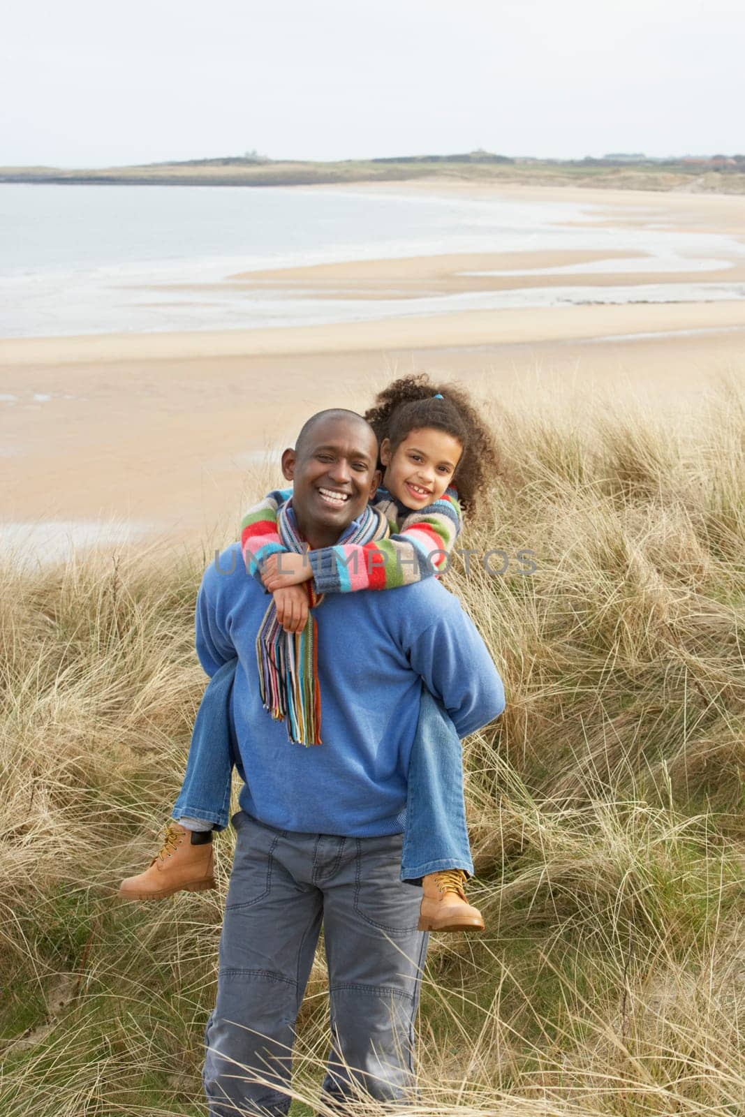 Black Family on a beach