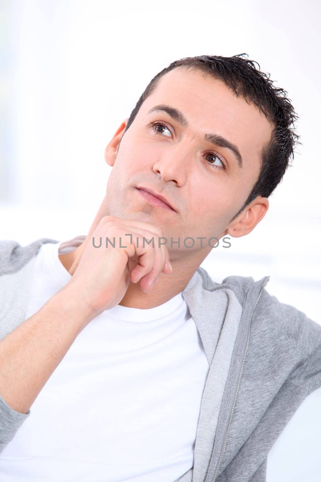 Closeup of smiling young man
