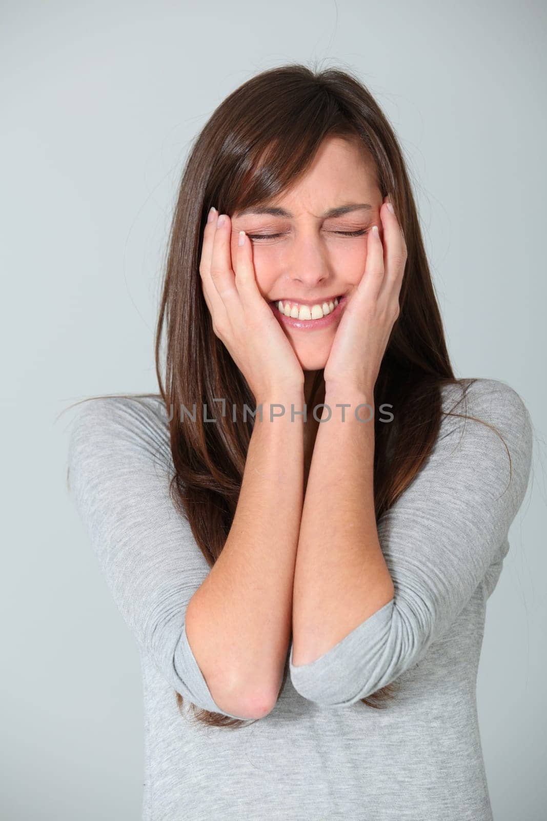 Young woman having migraine