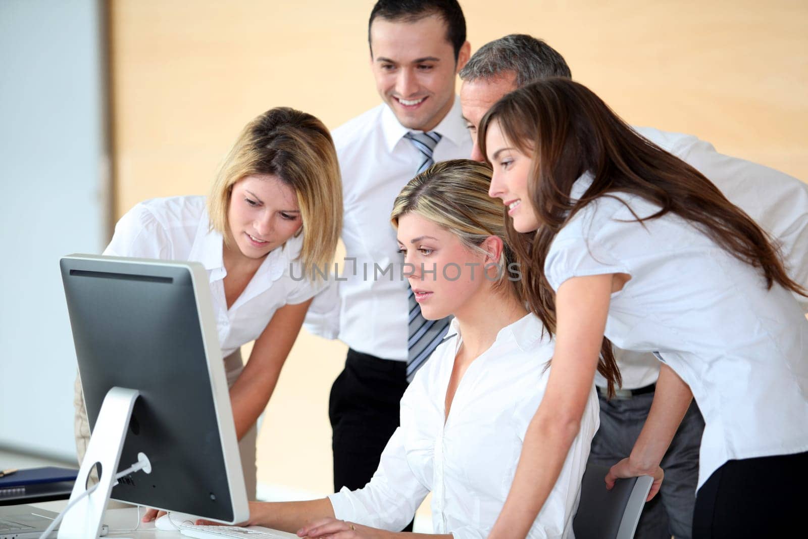 Group of business people in work meeting