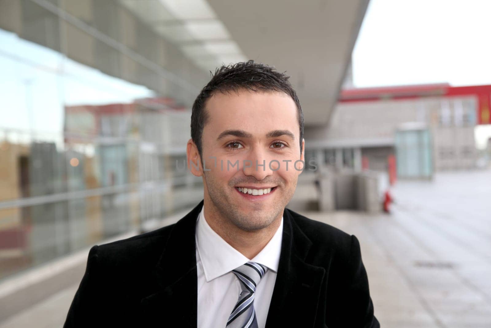 Young businessman on business travel