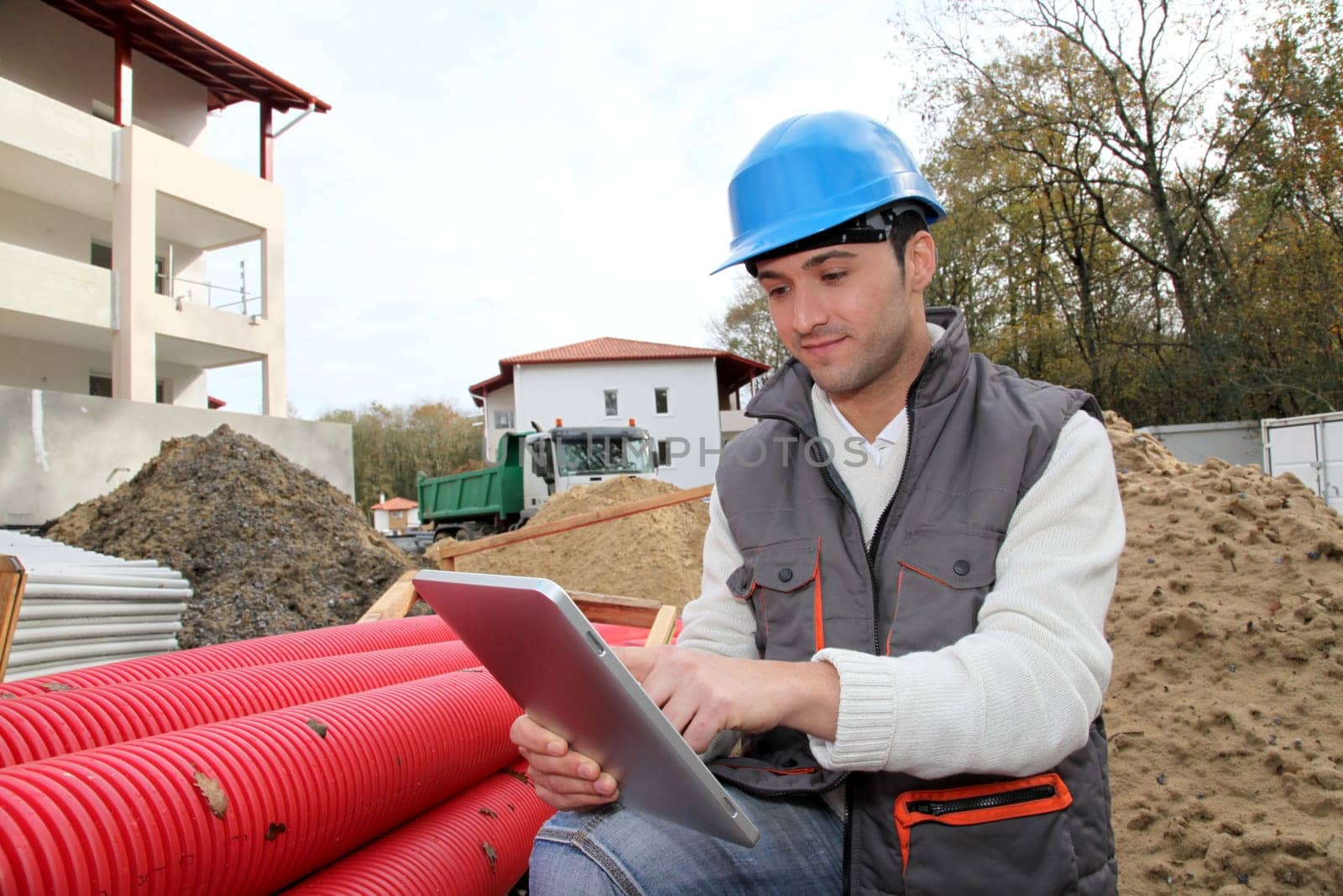 Supervisor on construction site