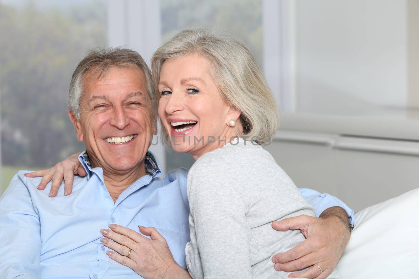 Closeup of happy senior couple