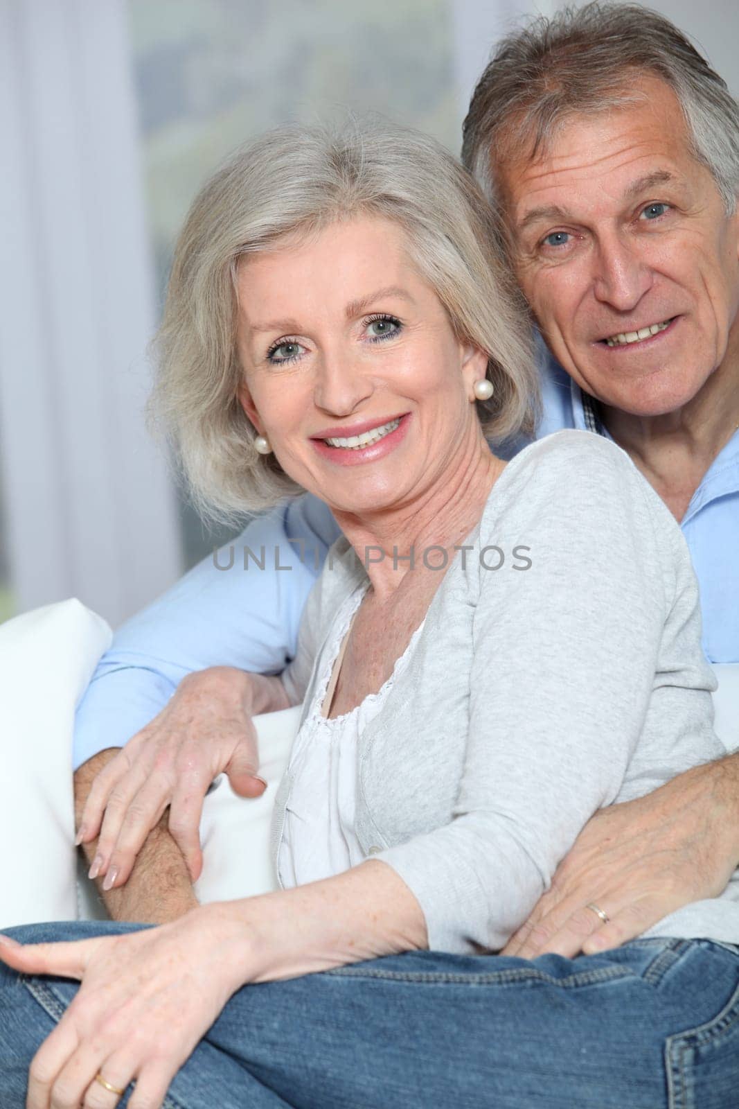 Closeup of happy senior couple