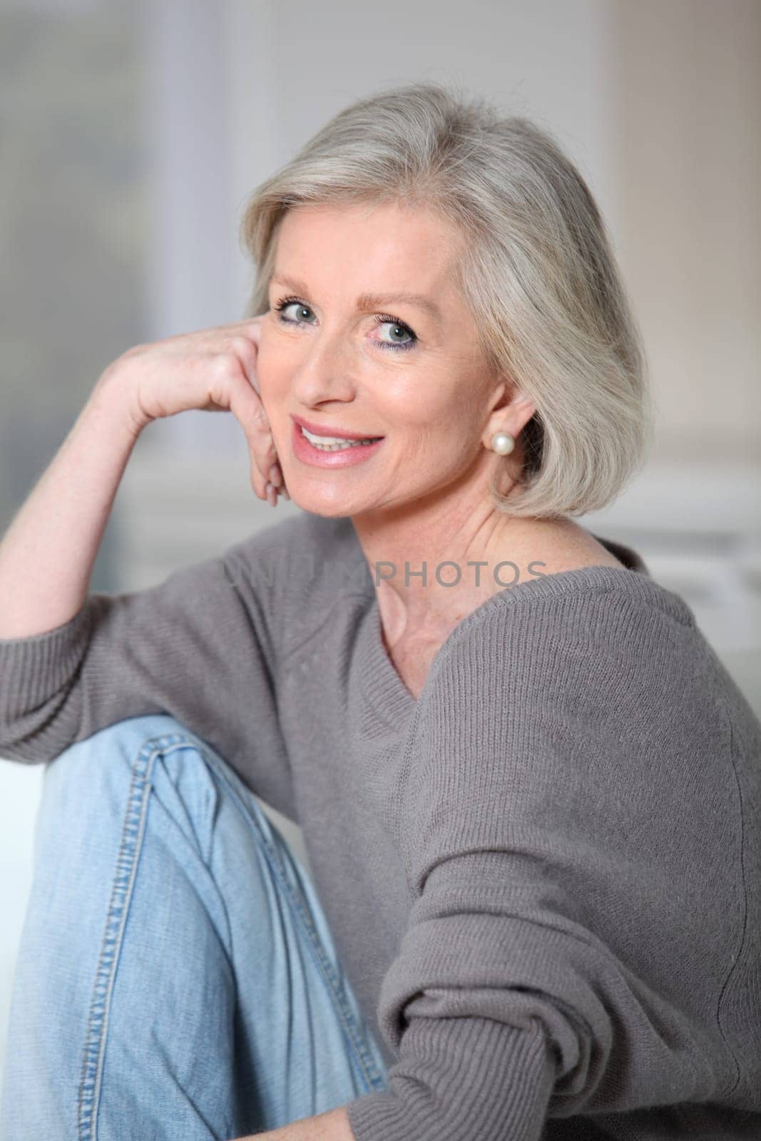 Portrait of beautiful senior woman
