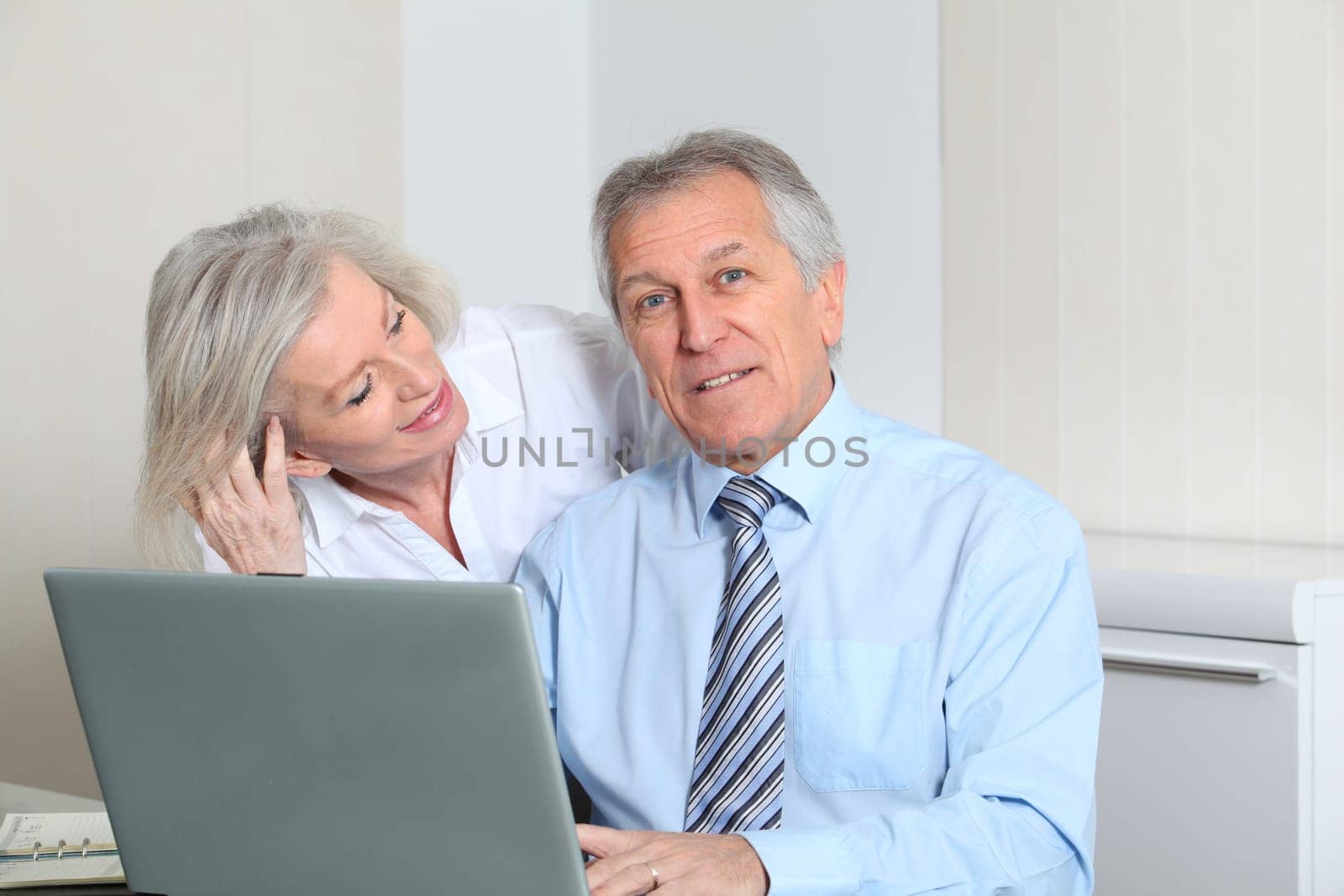 Business partners working on the office