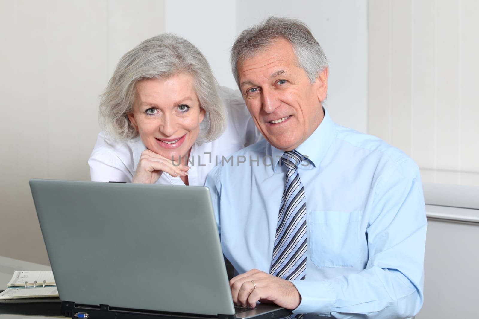 Business partners working on the office