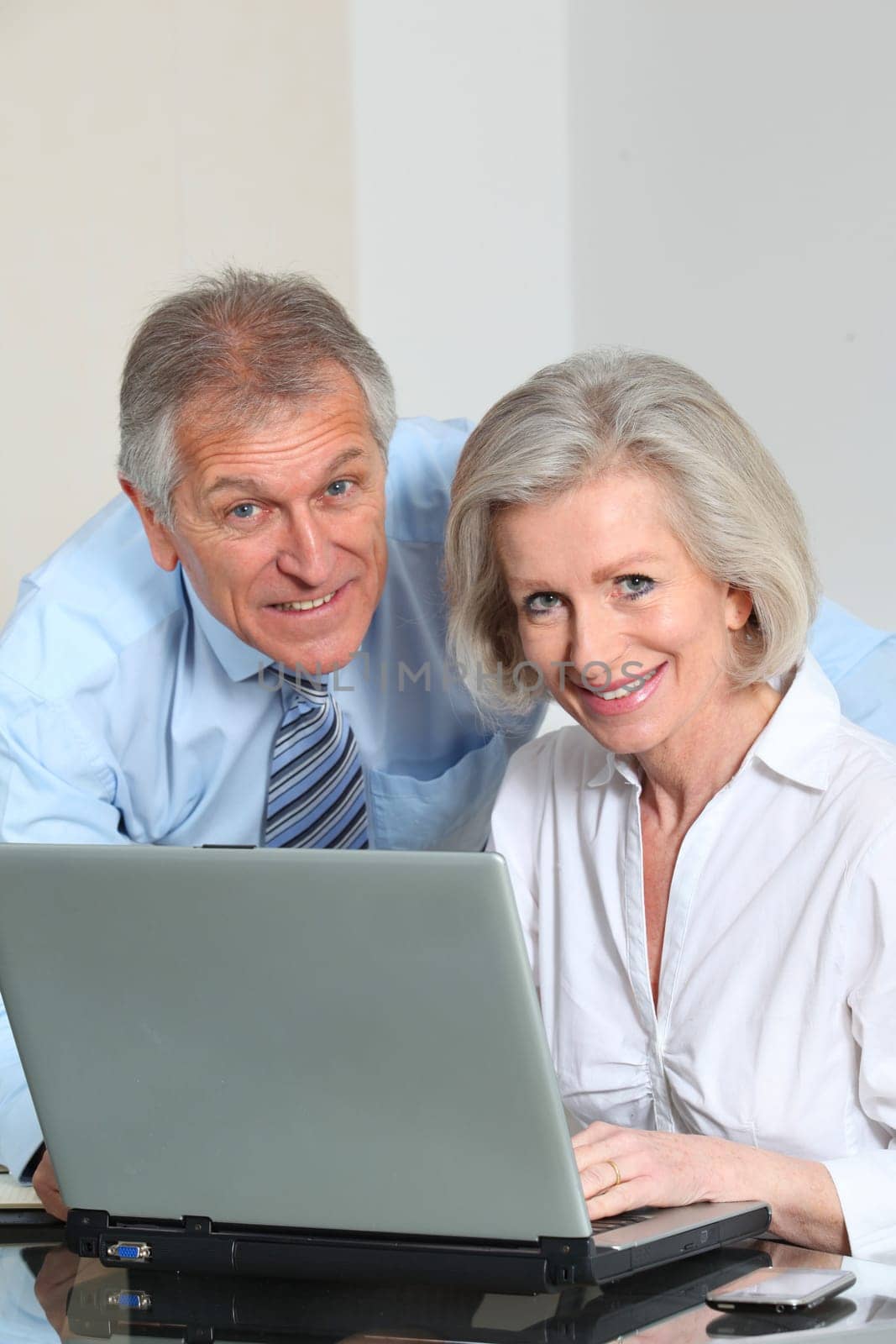 Business partners working on the office