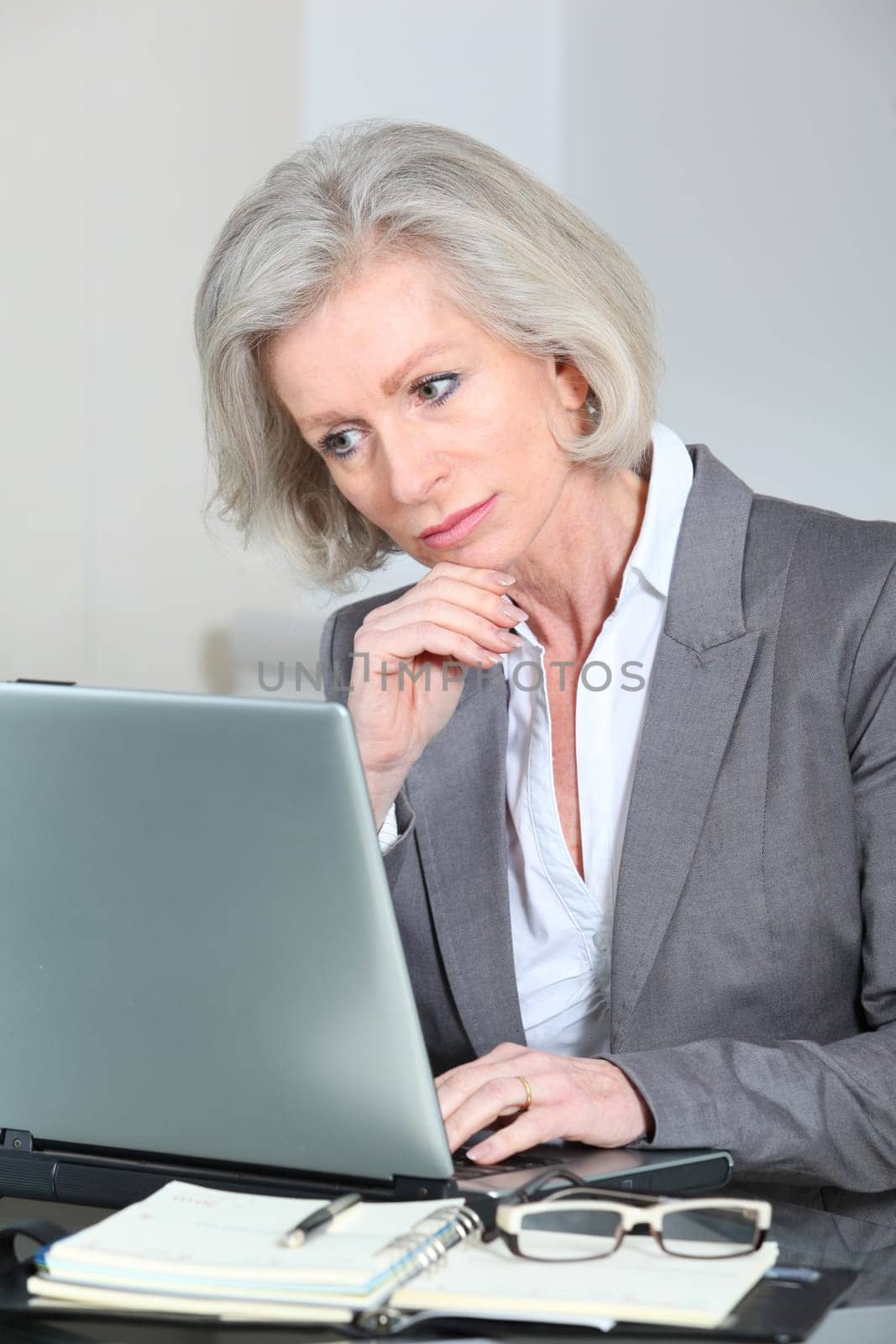 Senior businesswoman working in the office