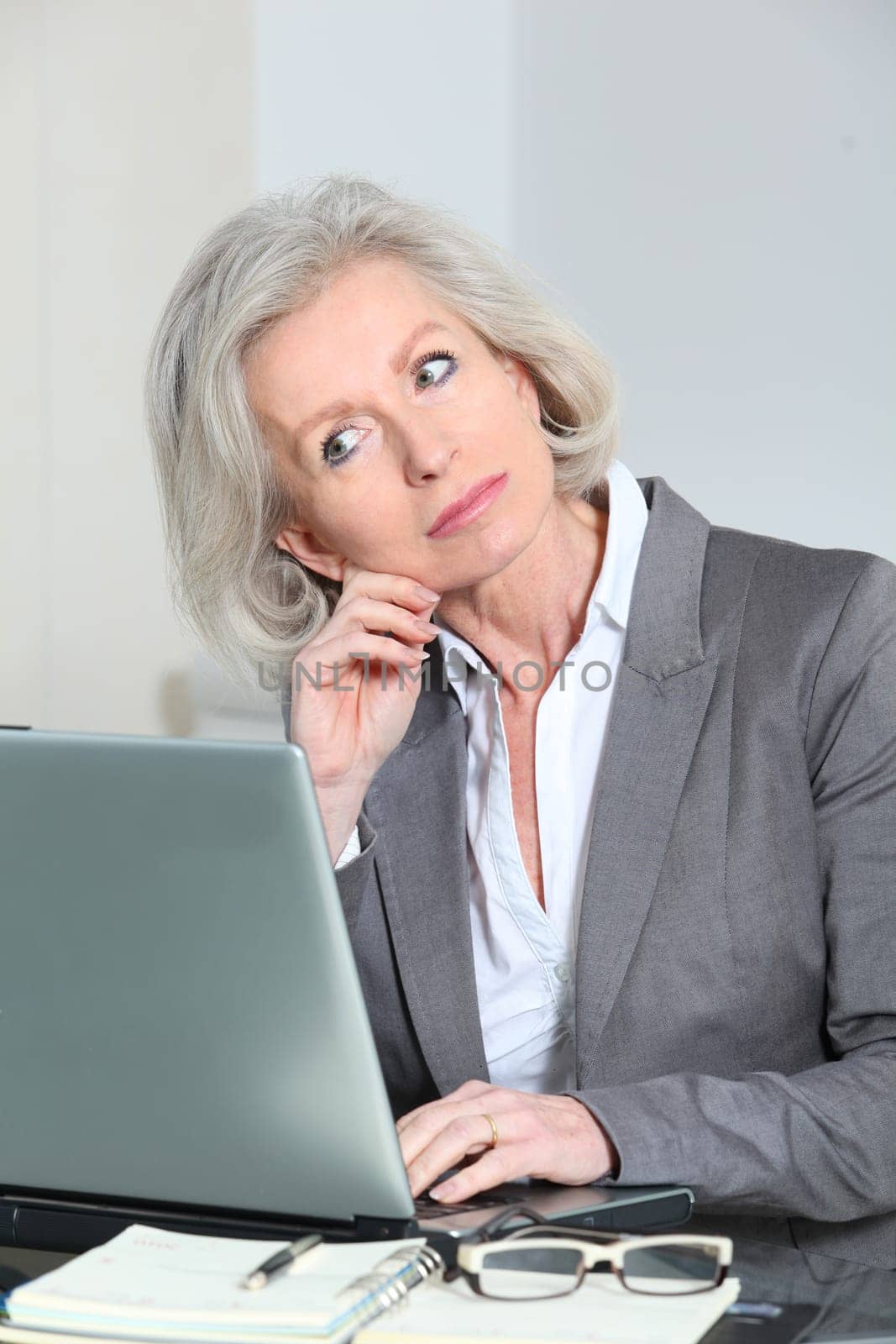 Senior businesswoman working in the office