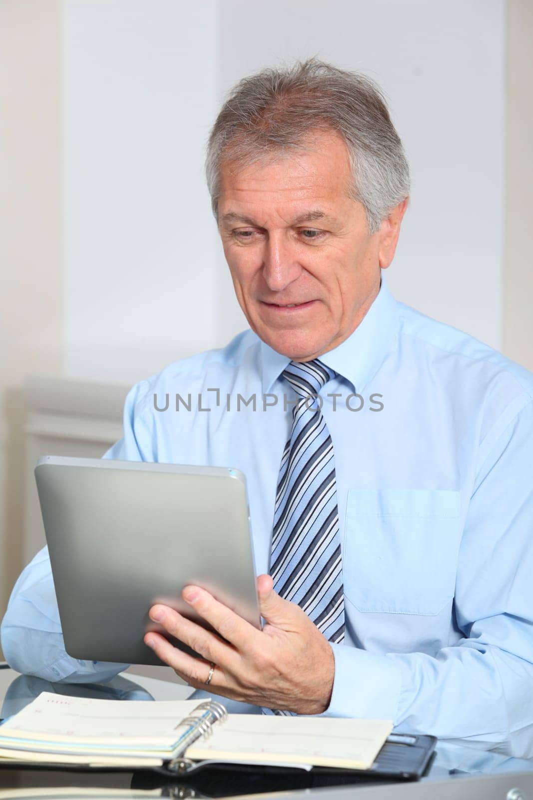 Portrait of senior businessman in office