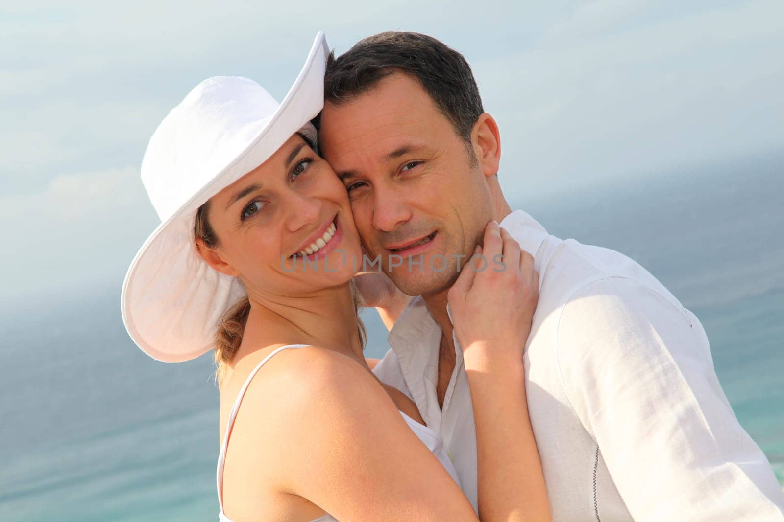 Portrait of young married couple