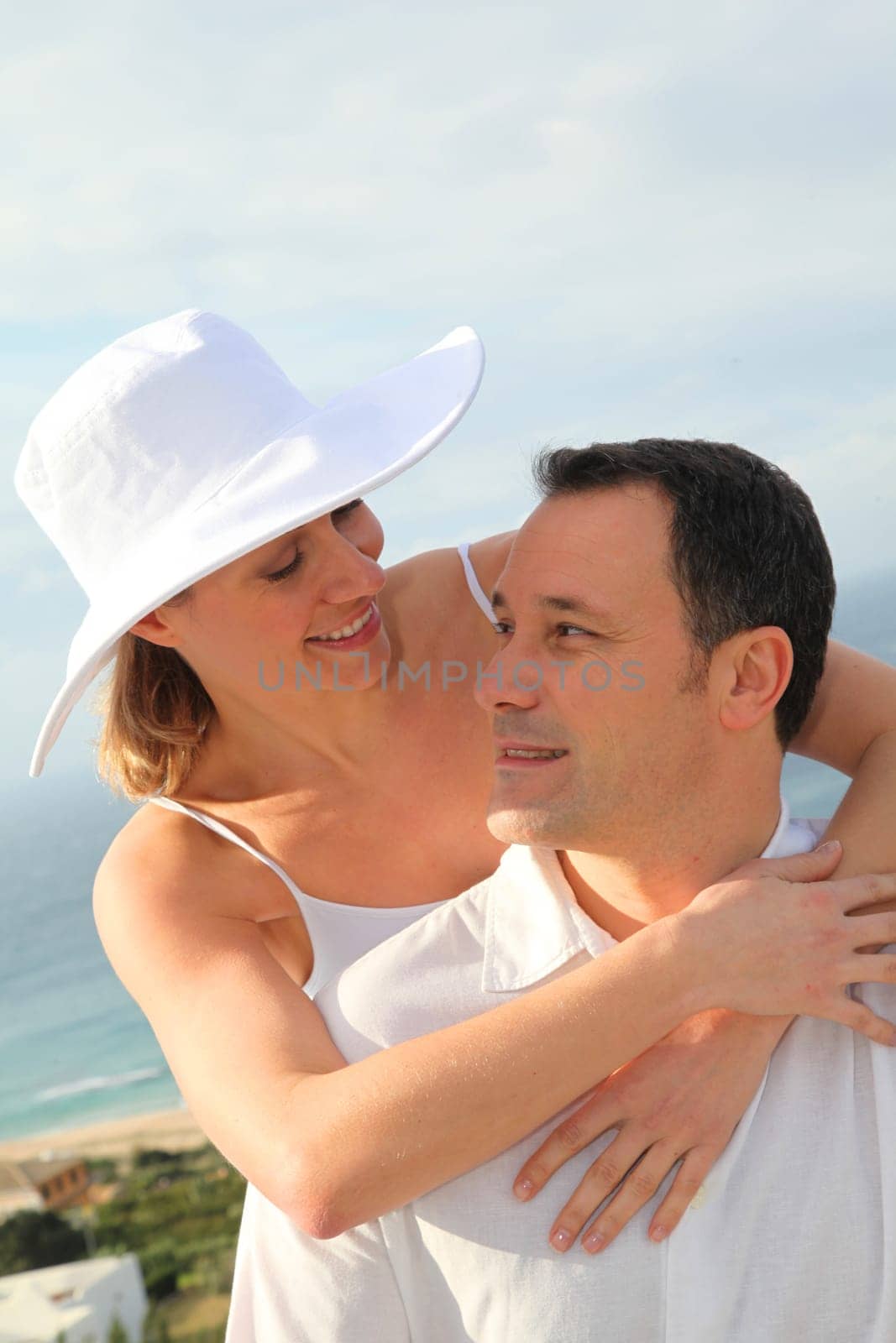 Portrait of young married couple