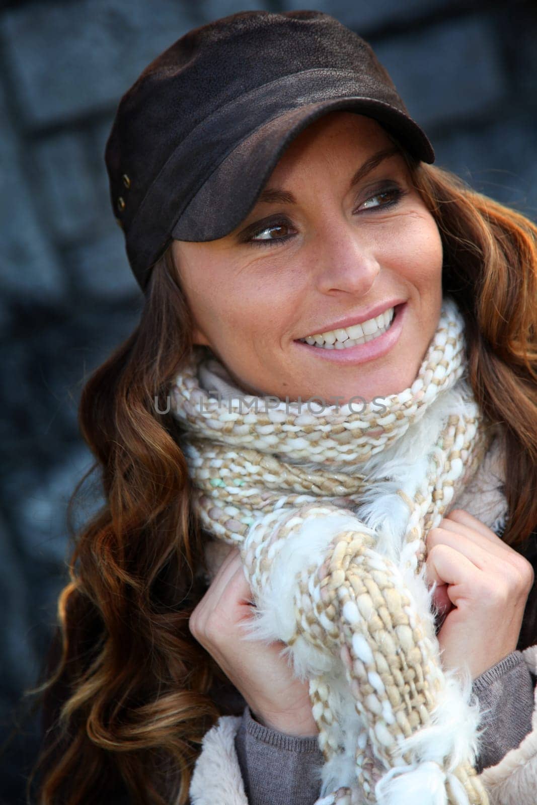 Portrait of beautiful woman with baseball cap