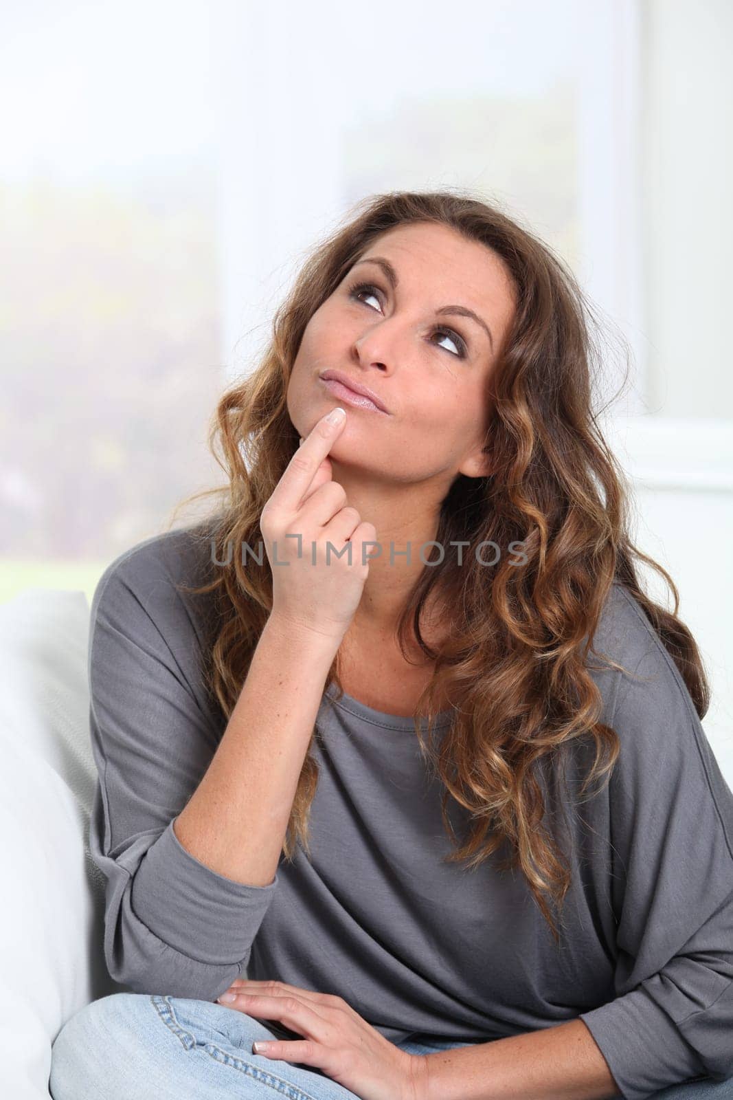 Portrait of woman with thoughtful look