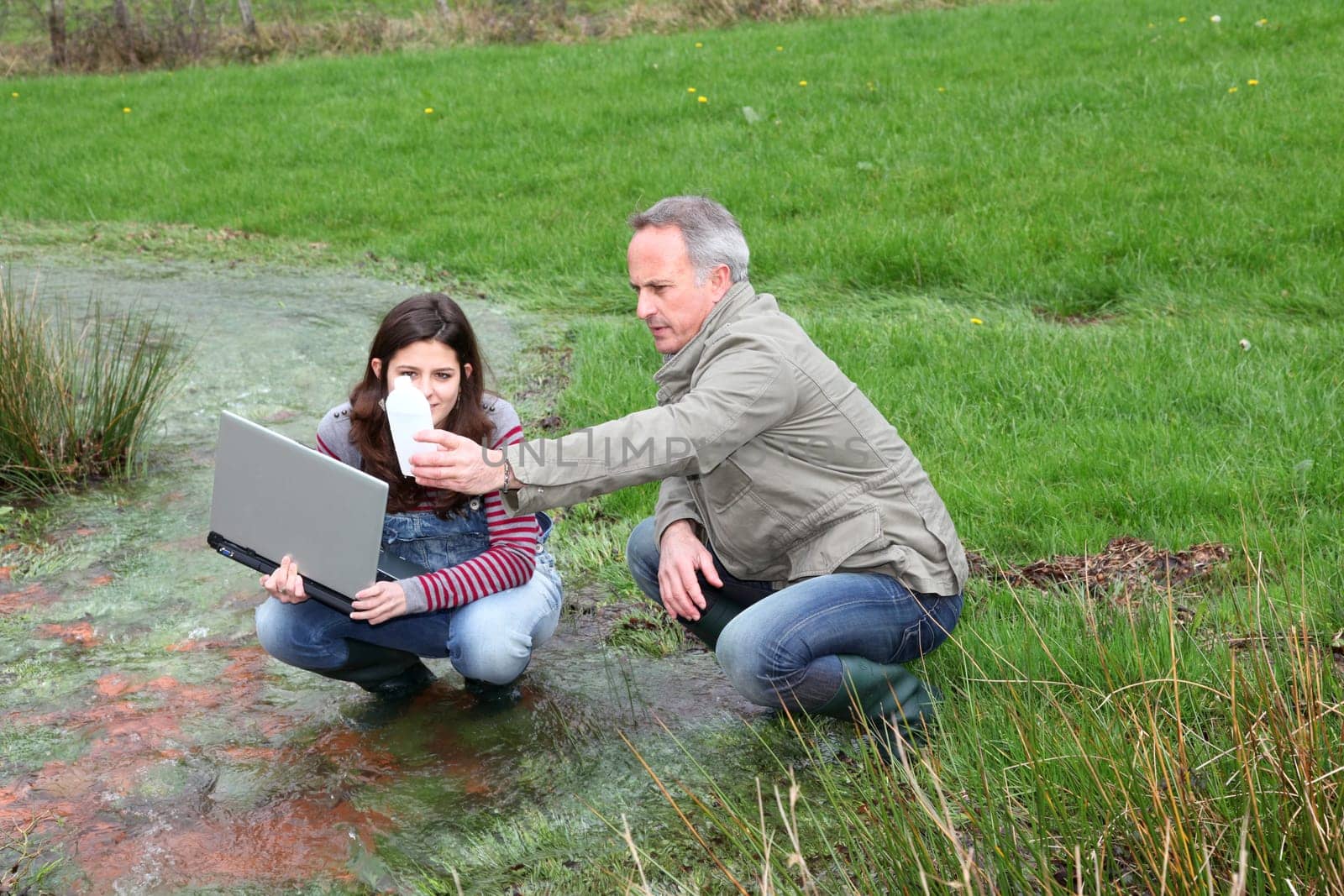 Teenagers in environmental professional training