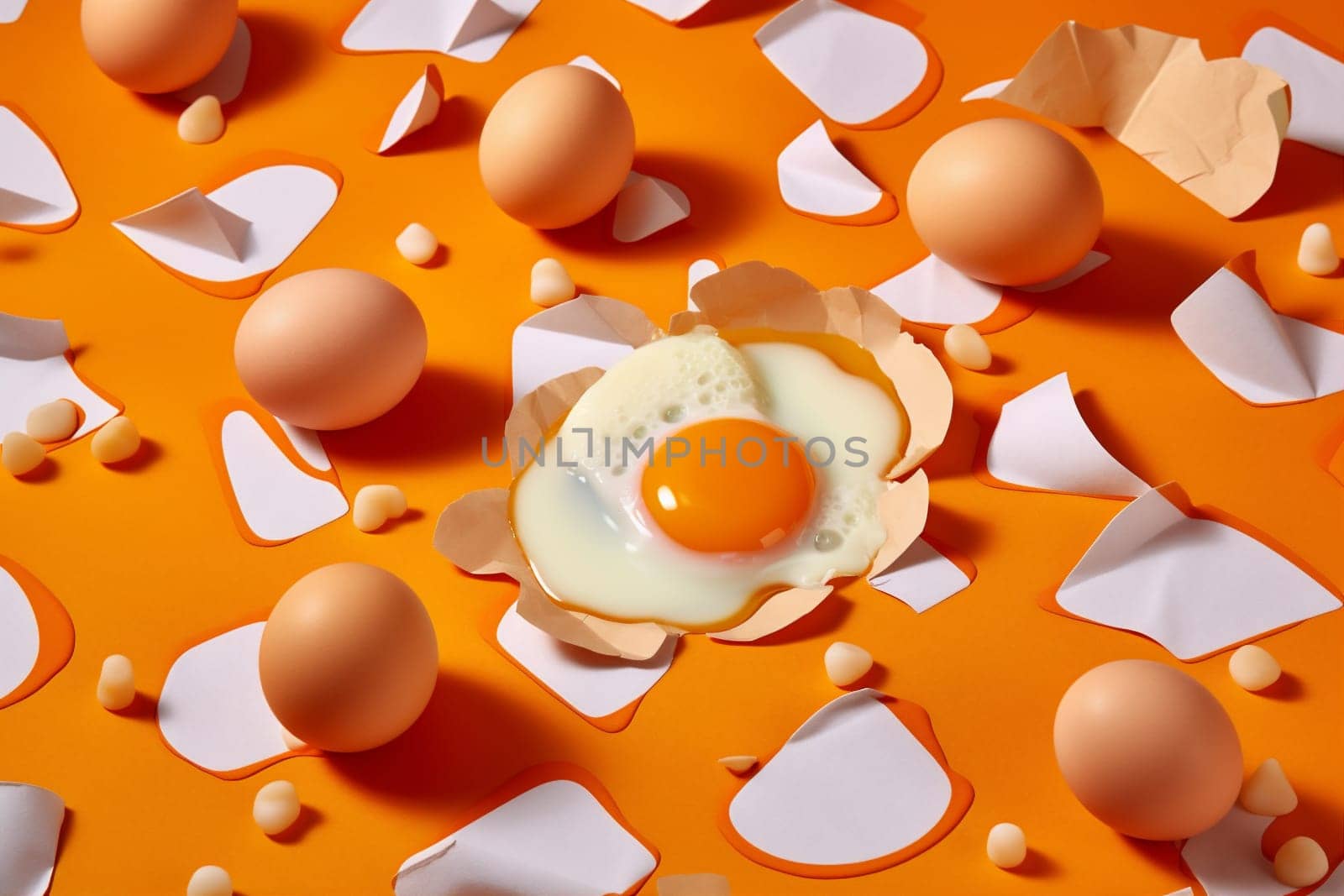 cook egg background healthy pattern easter food white yellow breakfast texture. Generative AI. by Vichizh