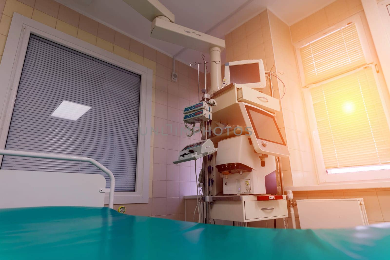 Interior view of an empty operating room with new interior and equipment by Zelenin