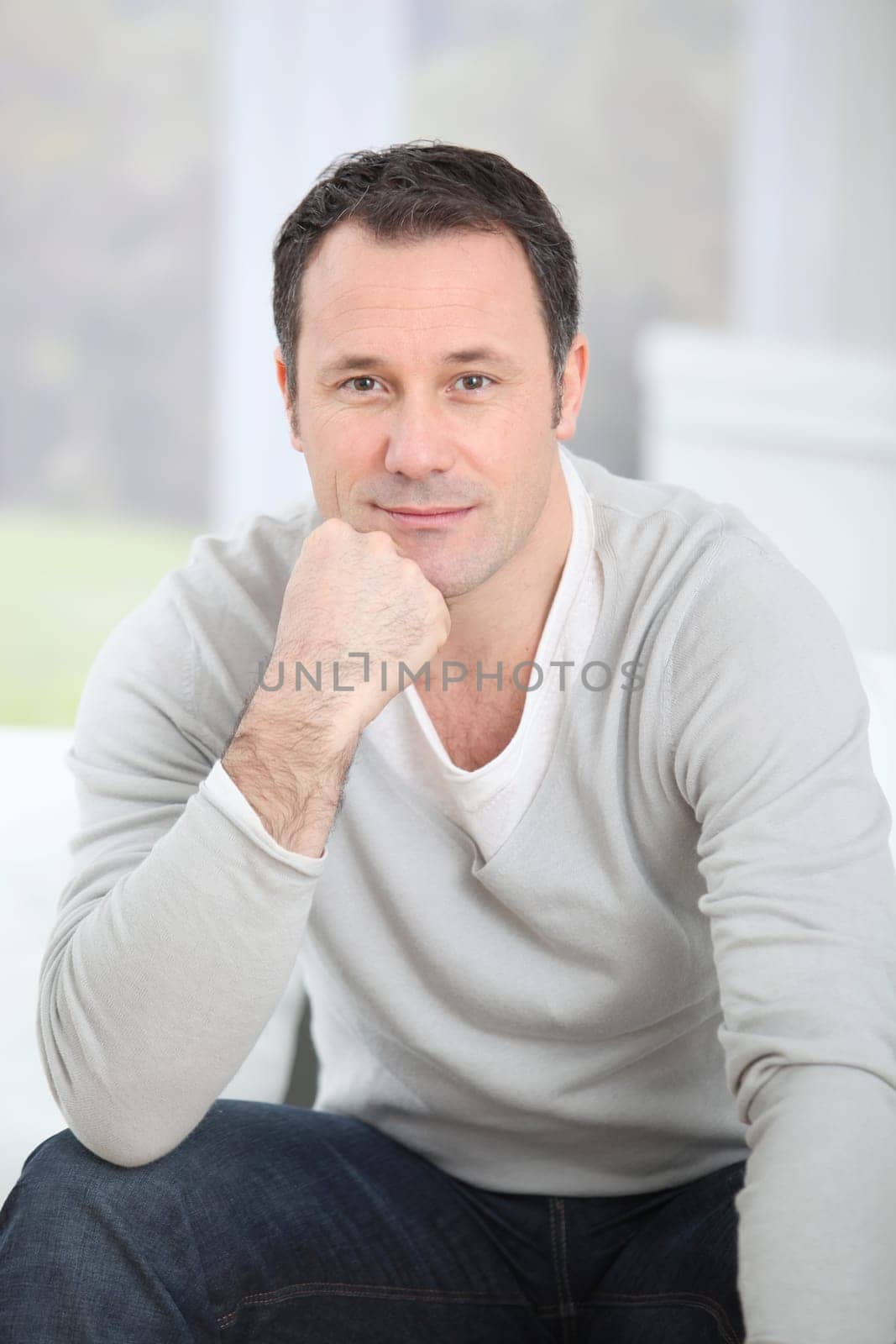 Portrait of smiling handsome man