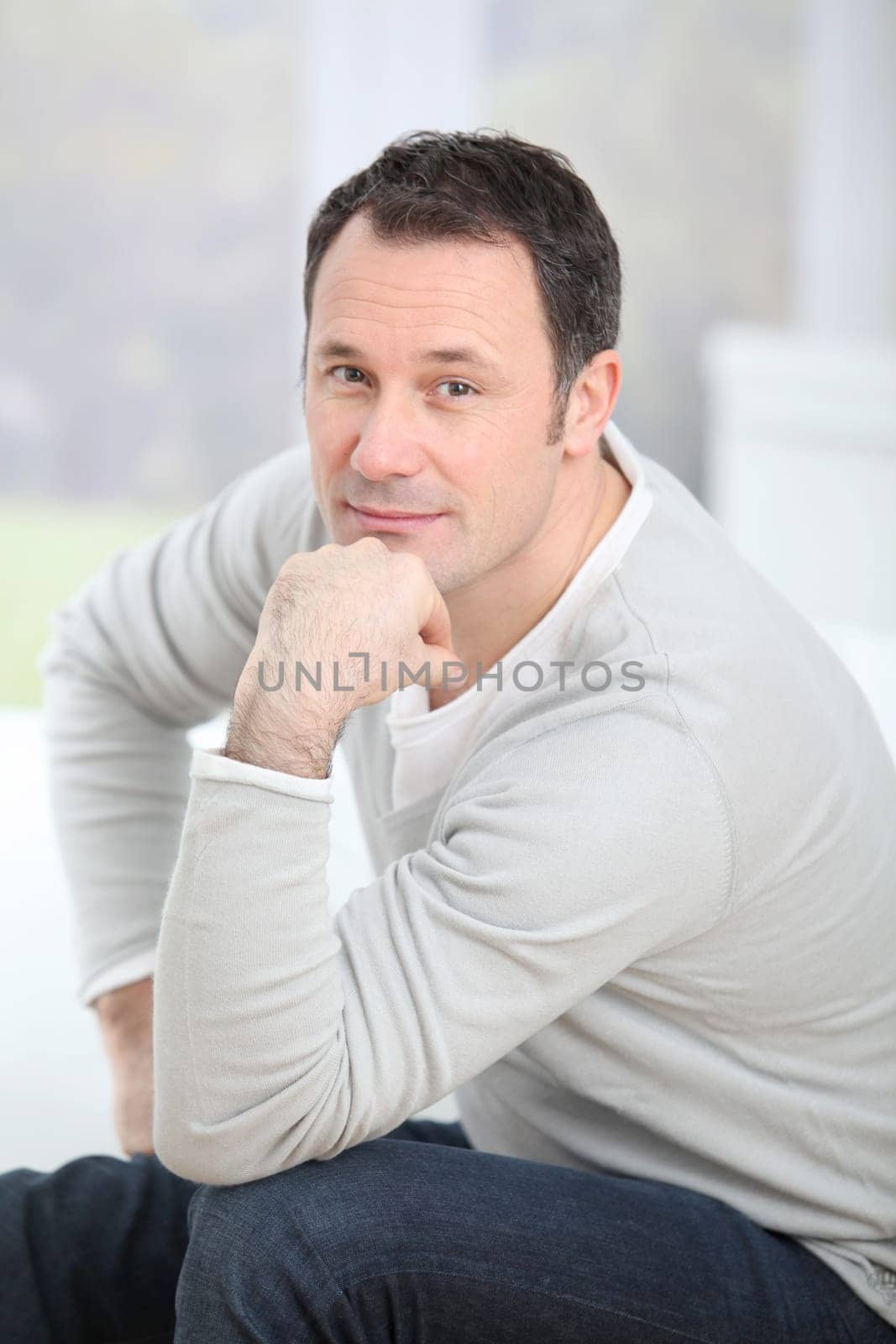 Portrait of smiling handsome man