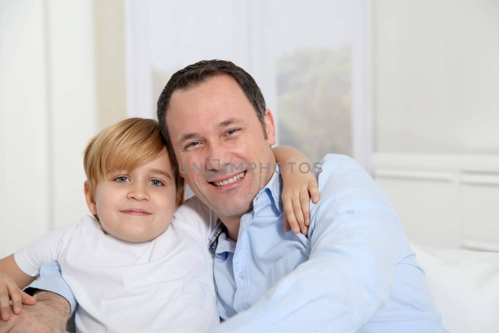 Portrait of father and son