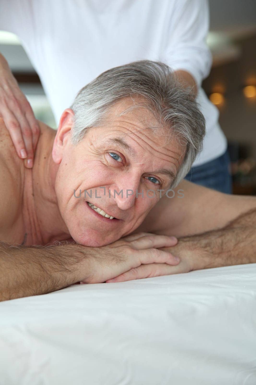 Senior man having a massage