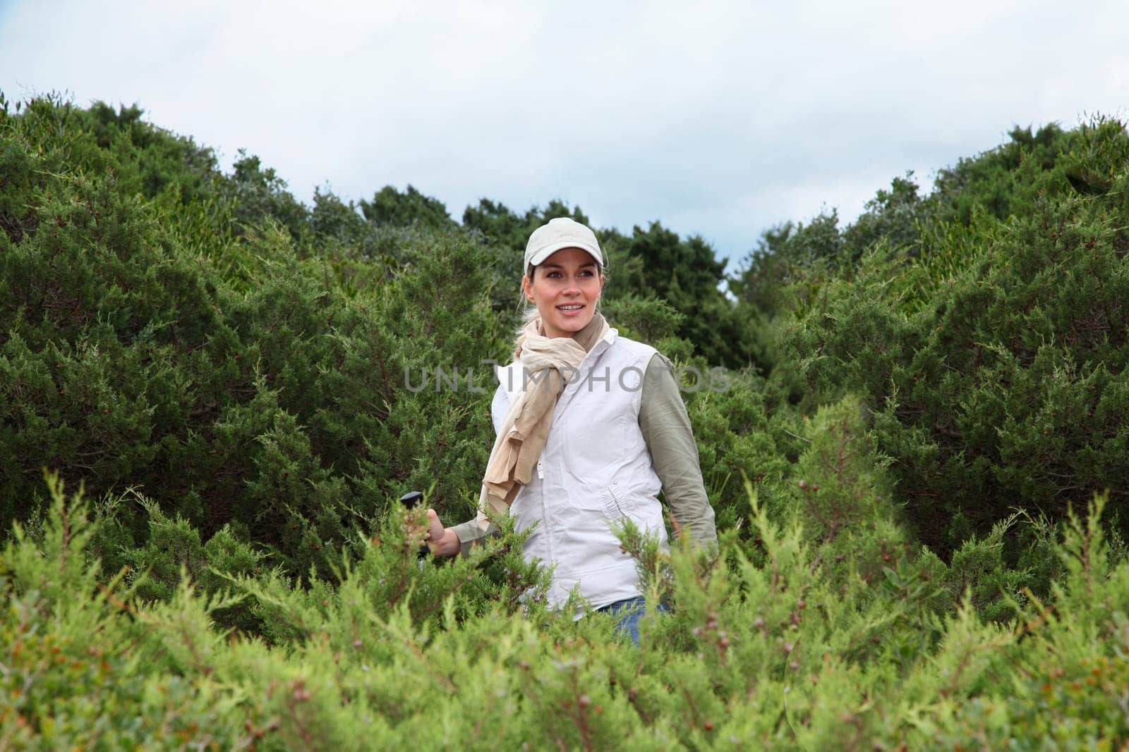 Woman on a trekking day