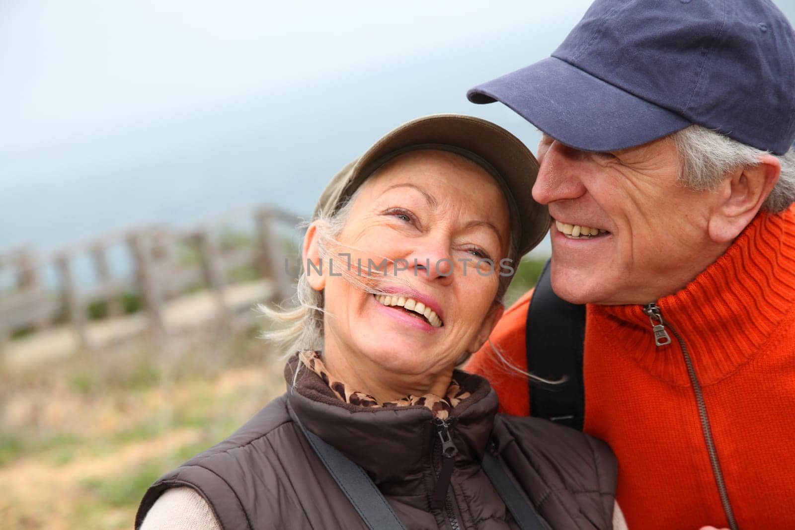 Portrait of senior couple on hiking day