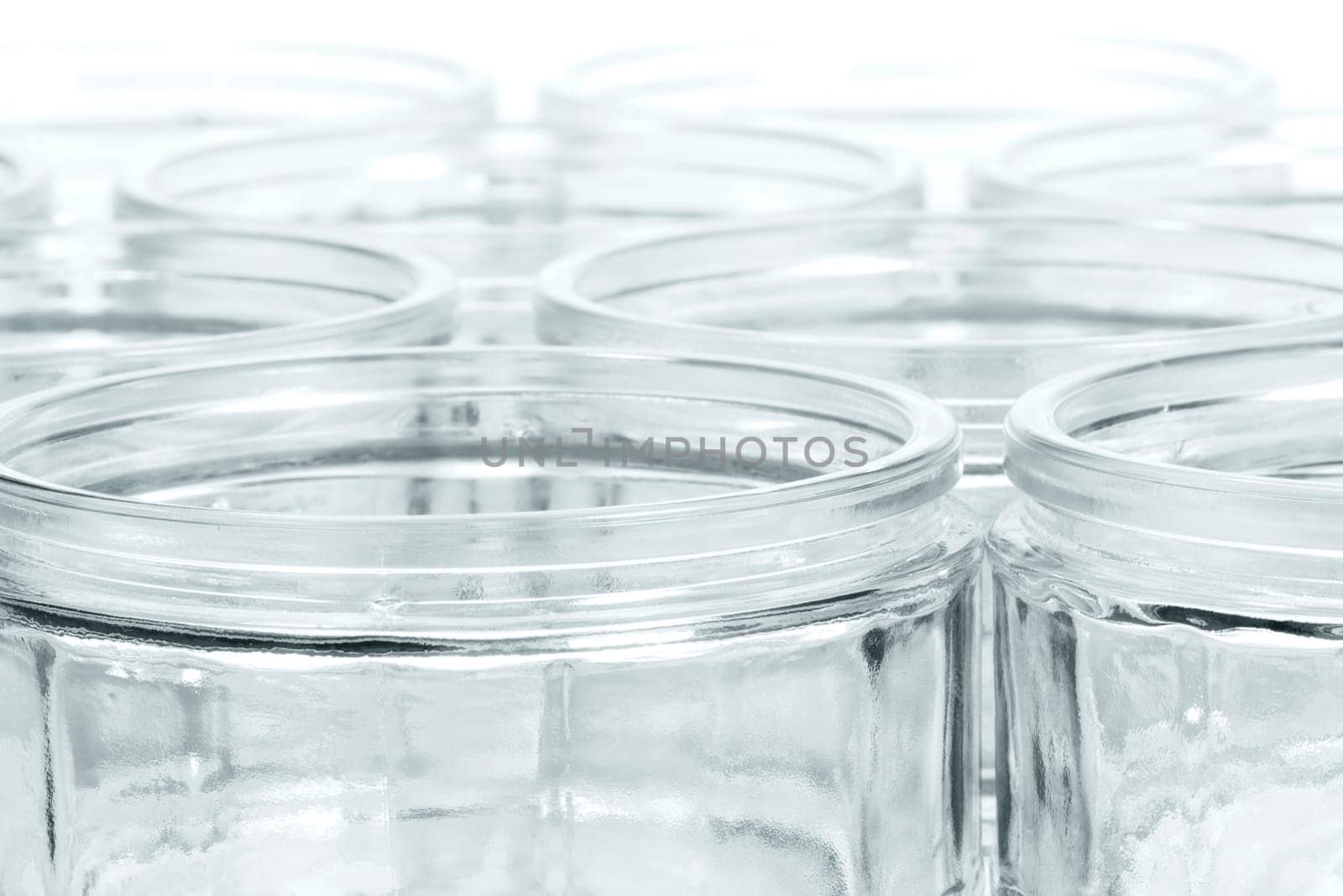 Close-up of many glasses
