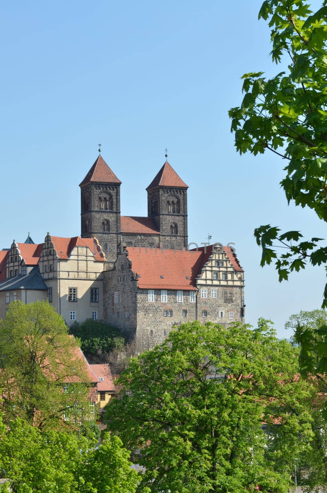 Castle and collegiate church in Quedlinburg (Germany)