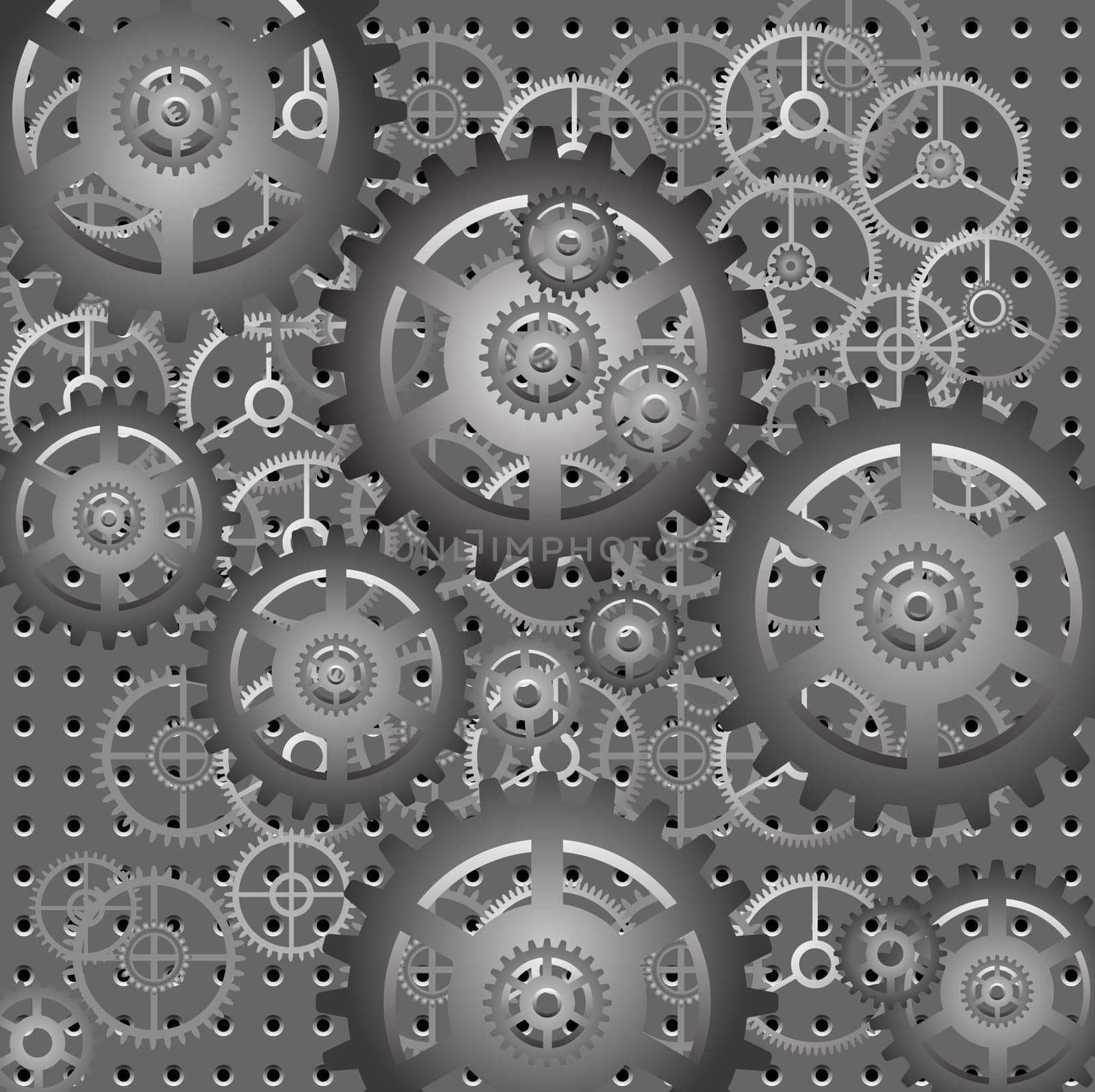 Abstract illustration of the gears - mechanism