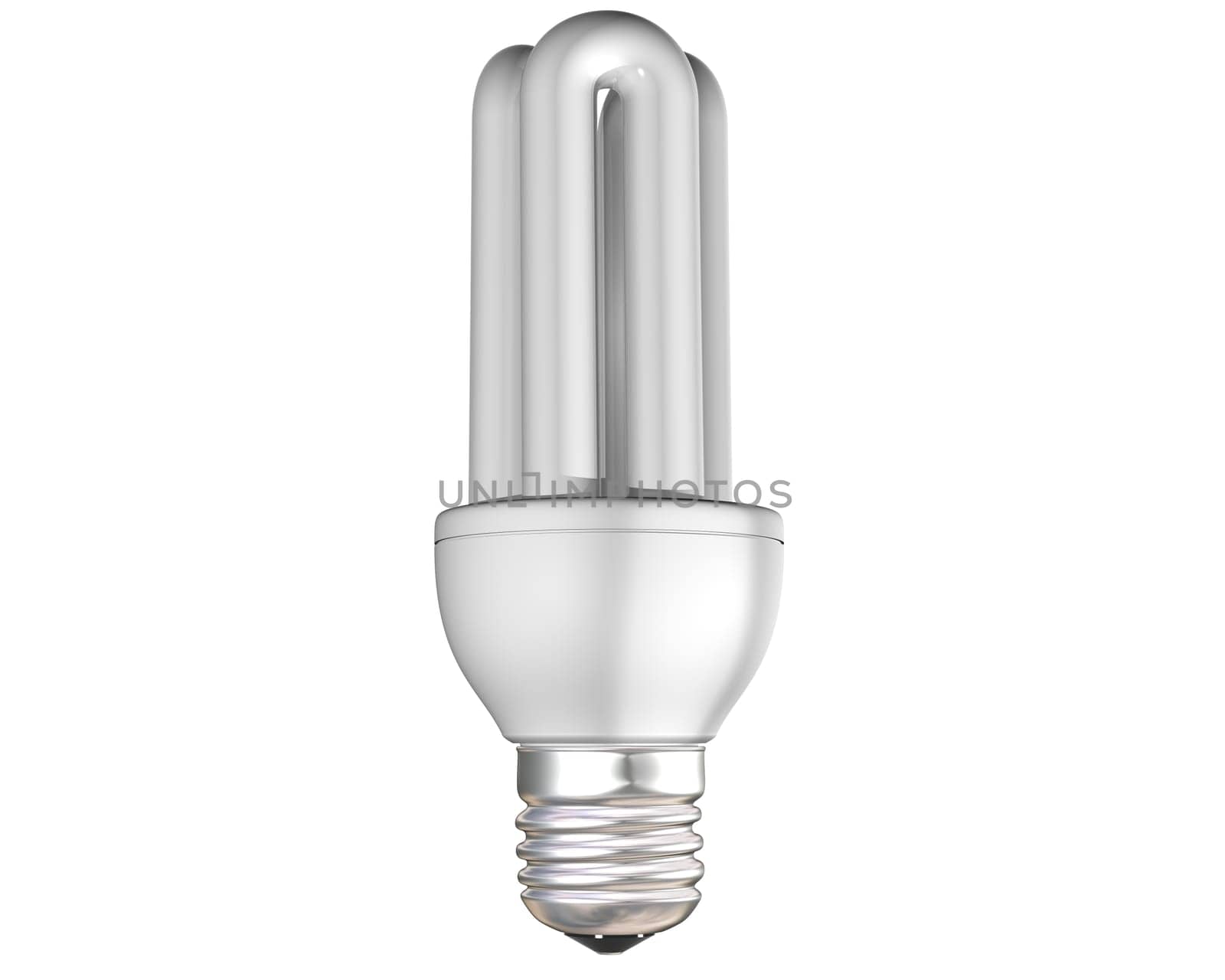 Isolated illustration of an energy saving light bulb