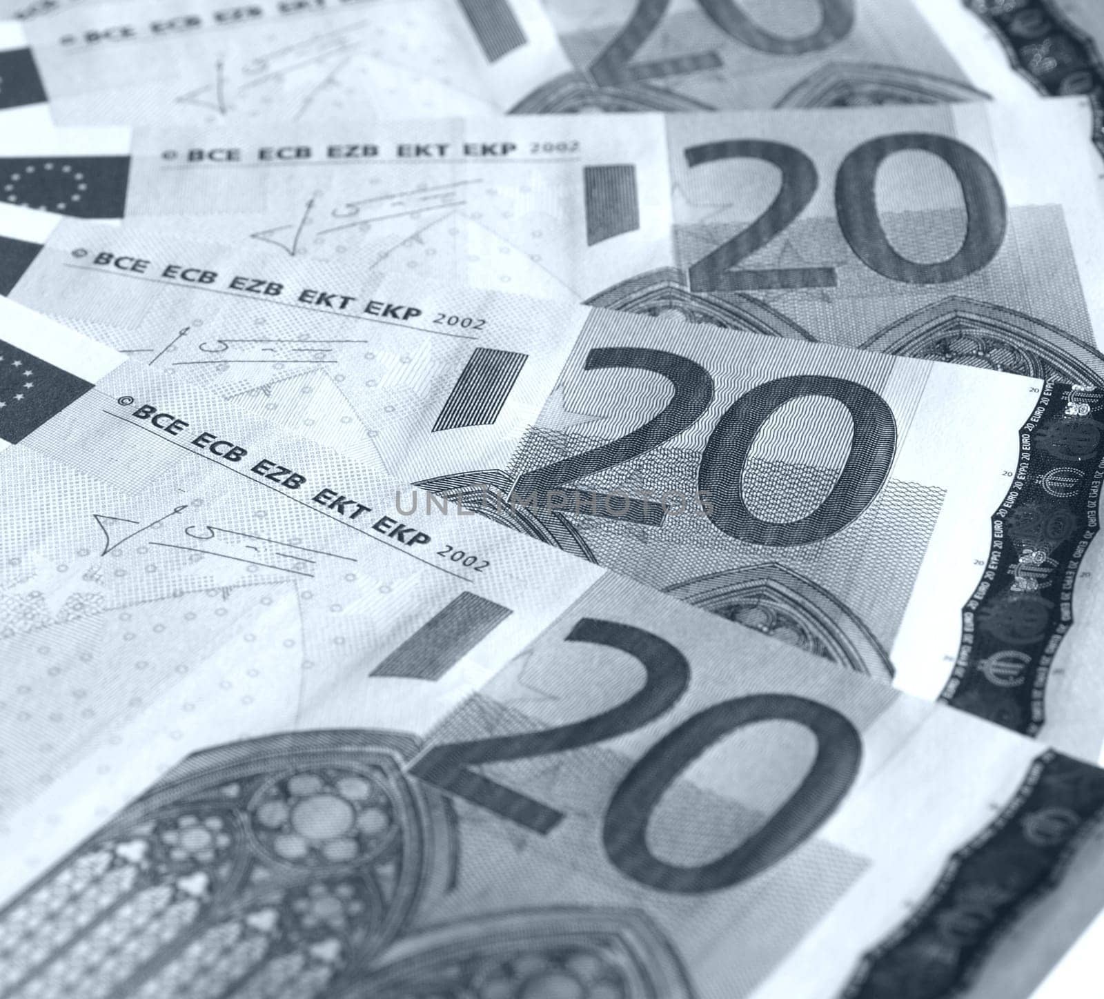Euro banknote (currency of the European Union) - selective focus