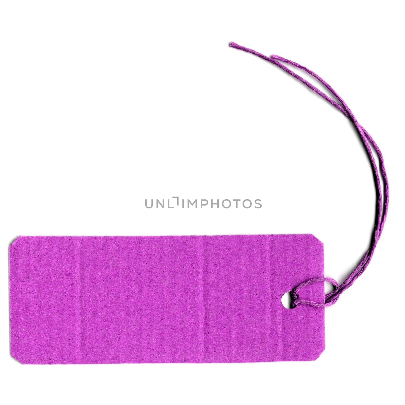 Price tag or address label with string
