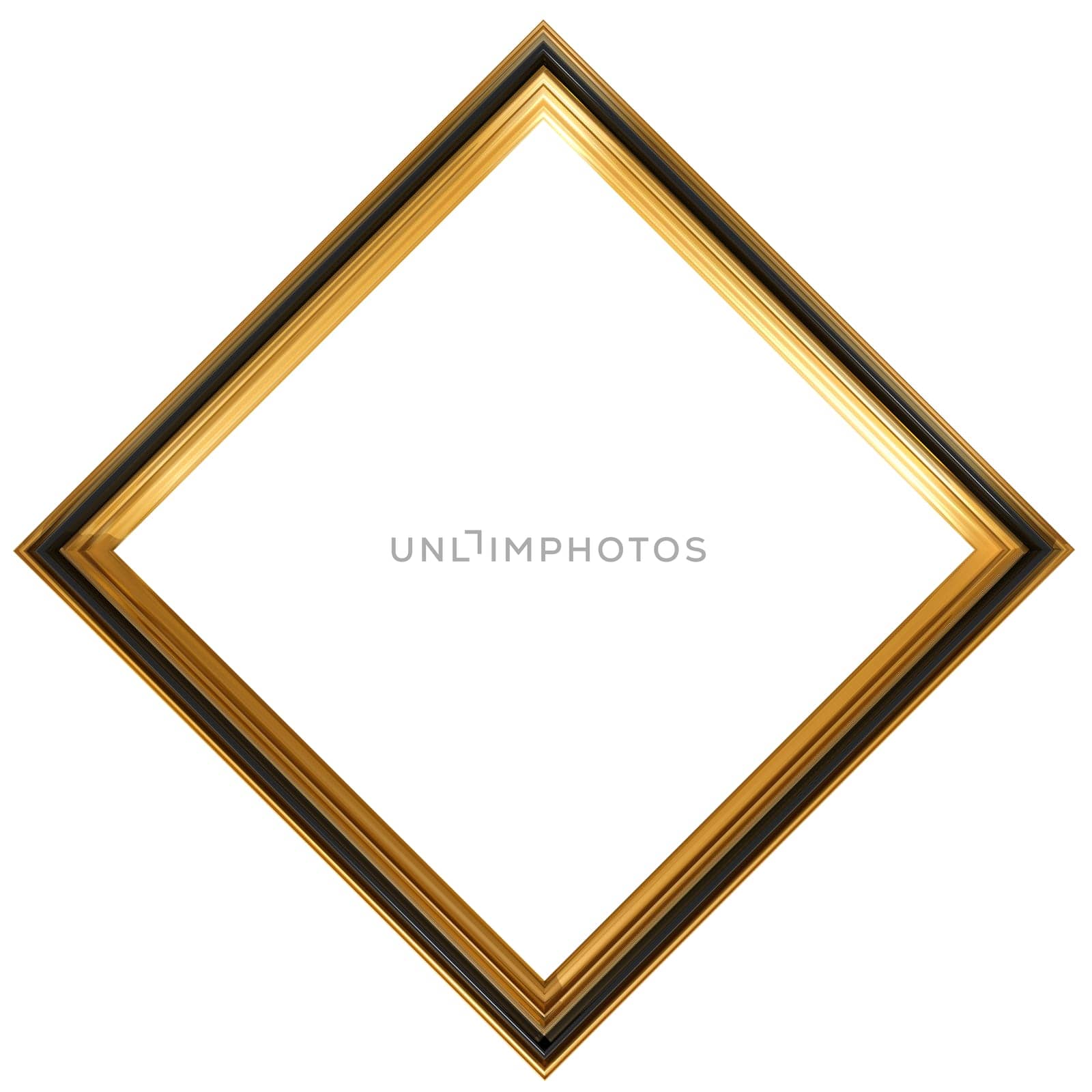 Isolated illustration of a diamond shaped Georgian picture frame