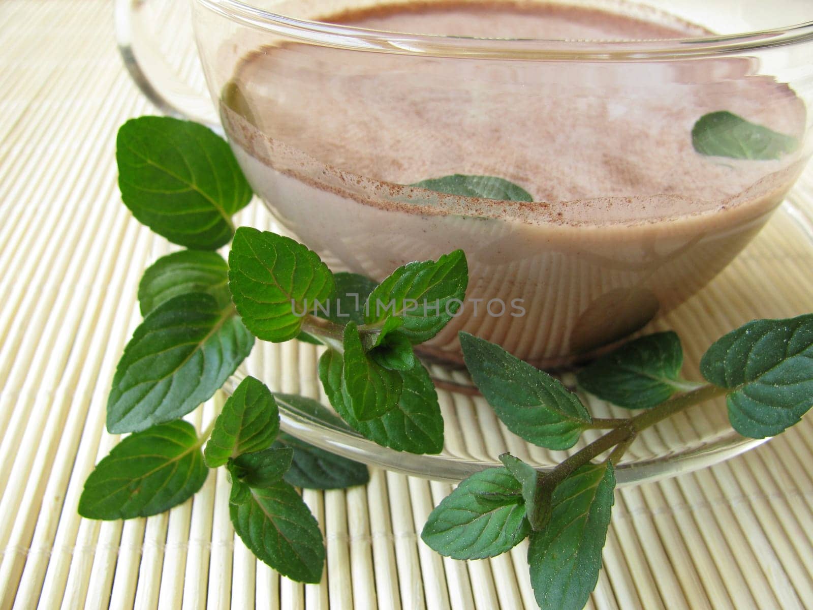 Cocoa with chocolate mint