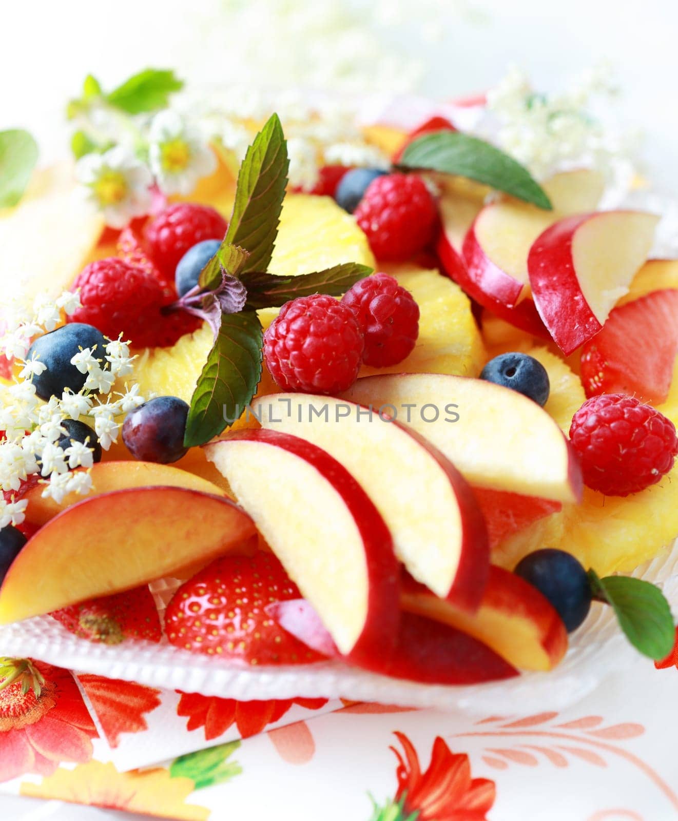 Variation of fresh fruits as dessert