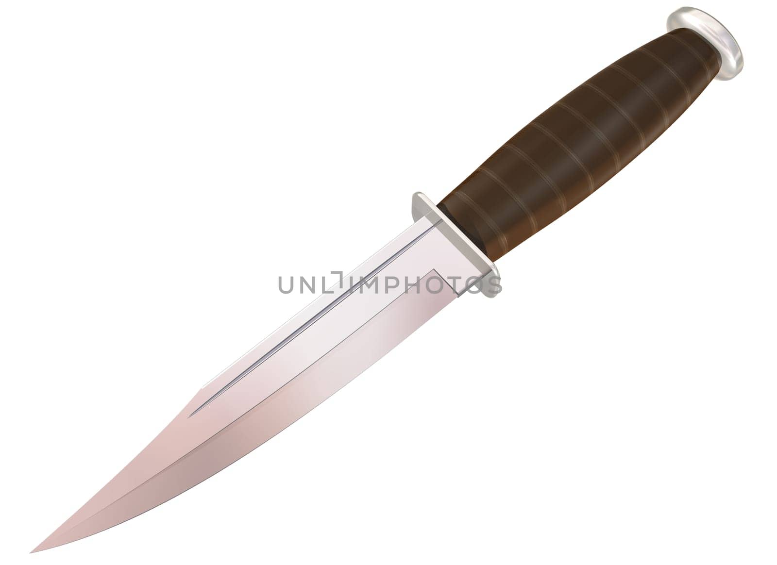 Isolated illustration of a new hunting knife