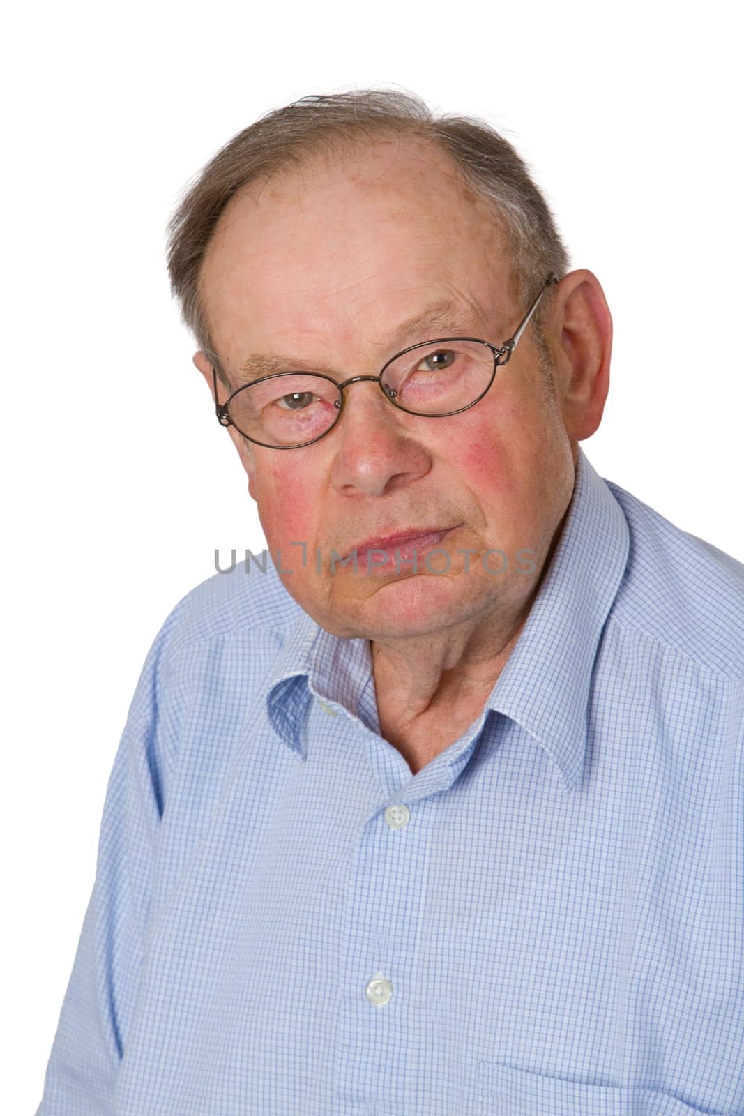 Senior isolated on white background