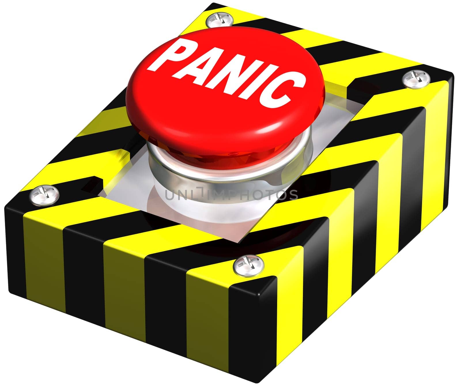 Isolated illustration of an emergency panic button