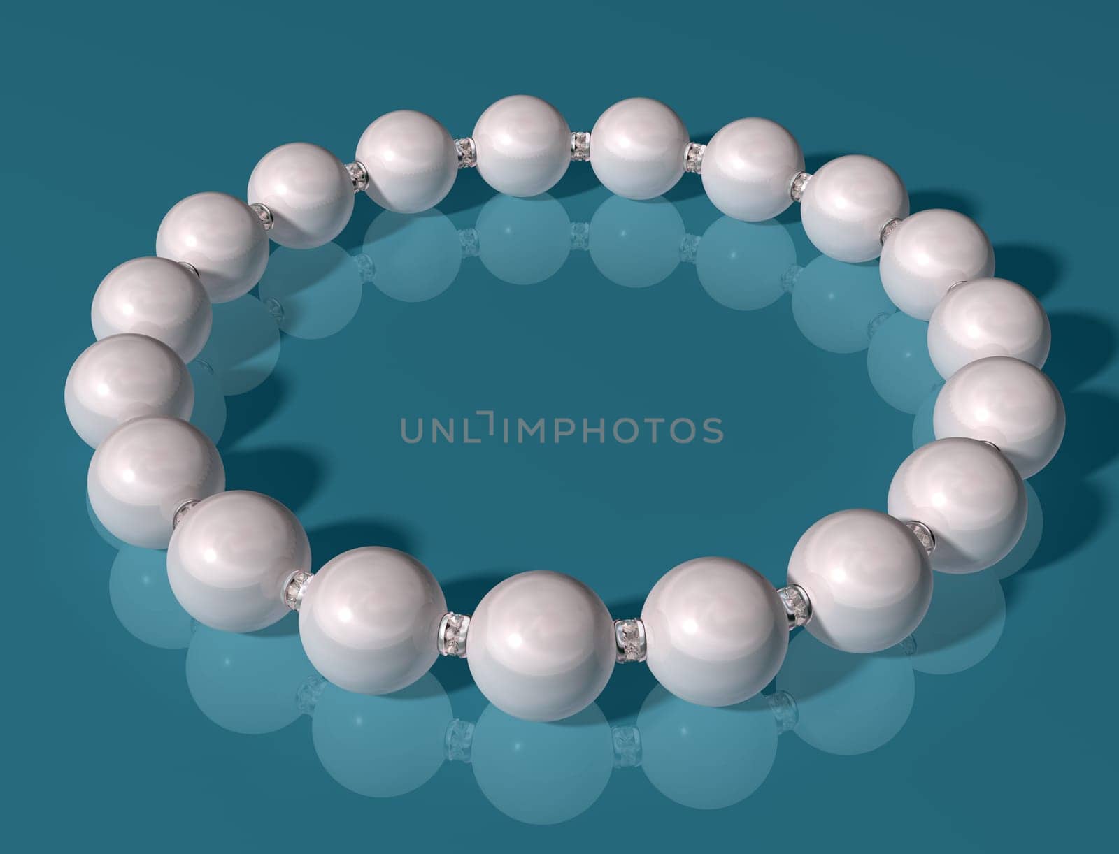 Original illustration of an elegant high class pearl bracelet