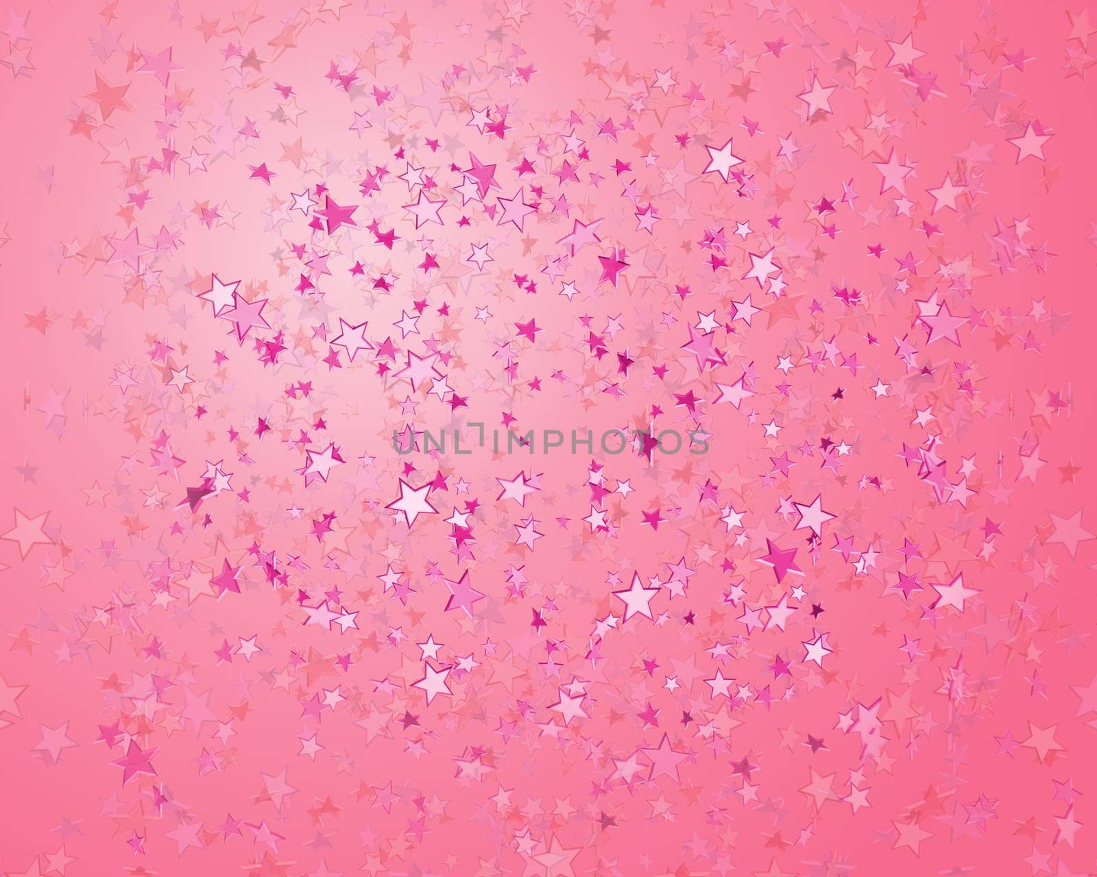 Illustration of a pink background with tiny star confetti