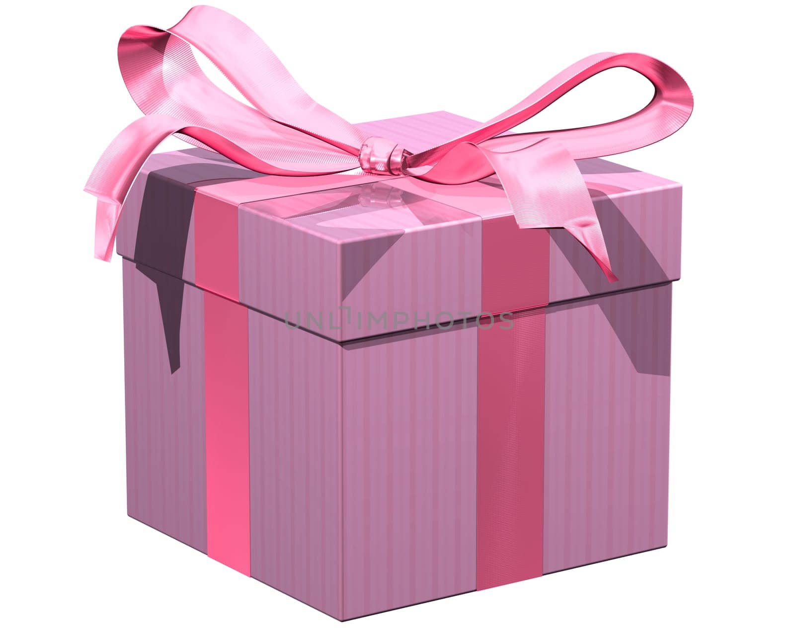 Isolated illustration of gift wrapped present