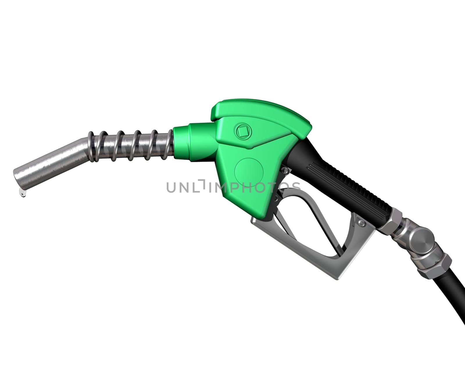 Isolated illustration of a dripping gas pump nozzle