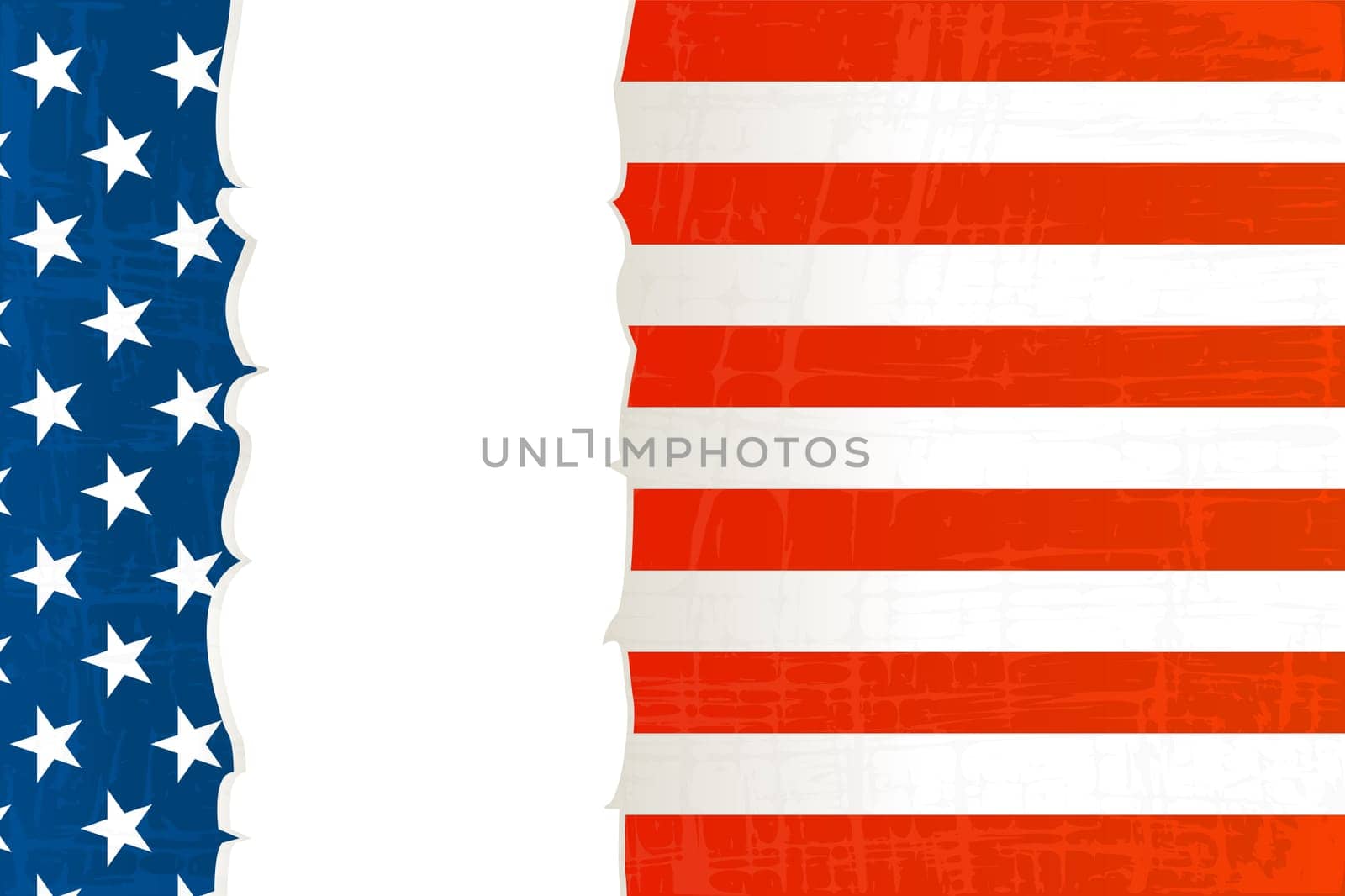 A torn grunge USA flag background with room for text