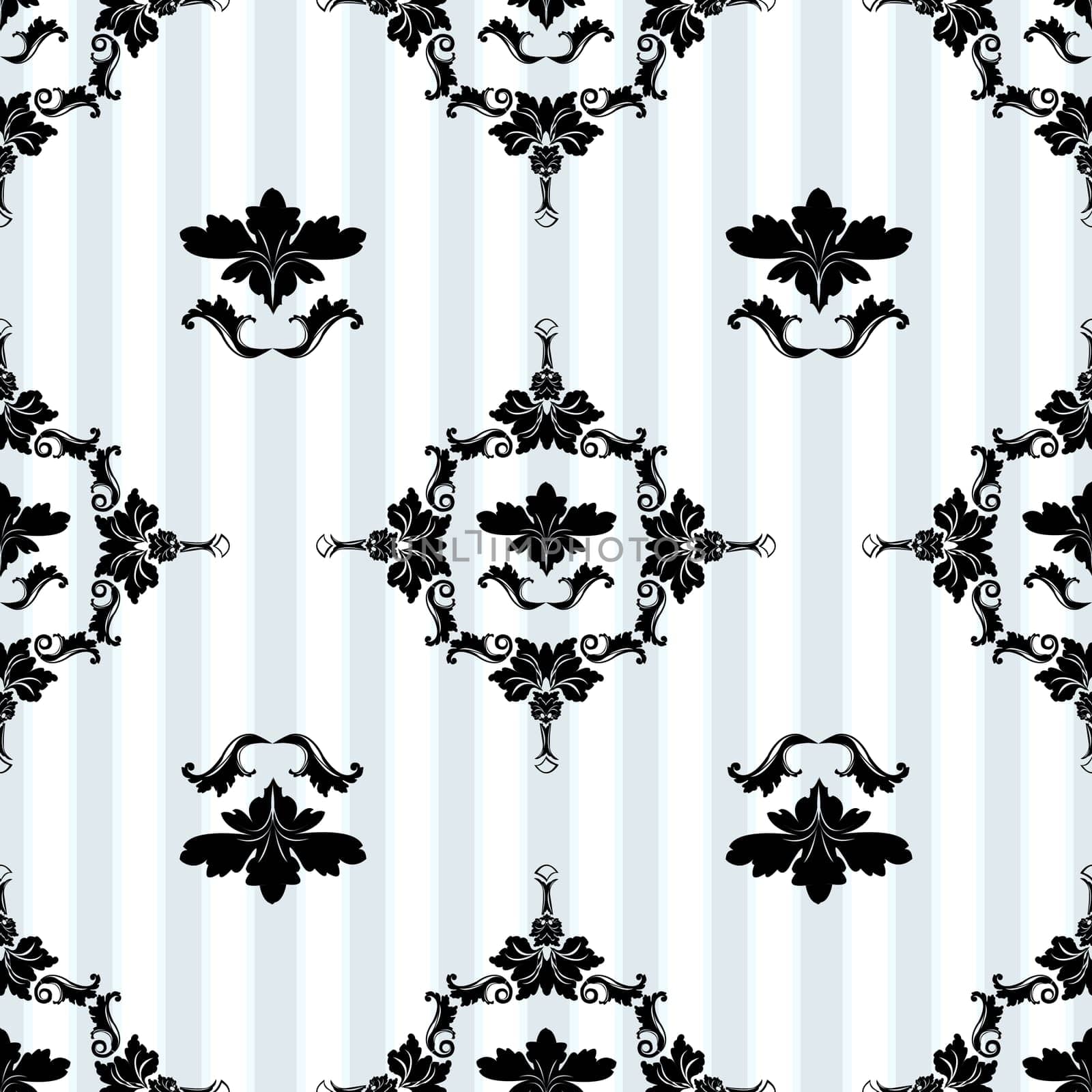 Seamless decorative floral pattern, wallpaper and wrapping paper design