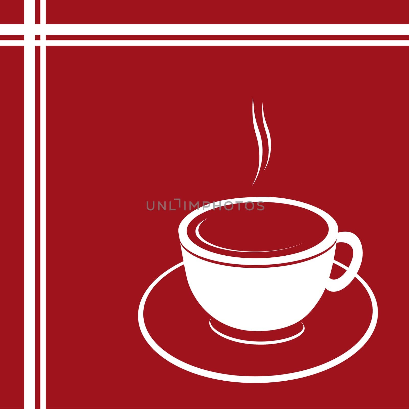 Cup of coffee with napkin illustration